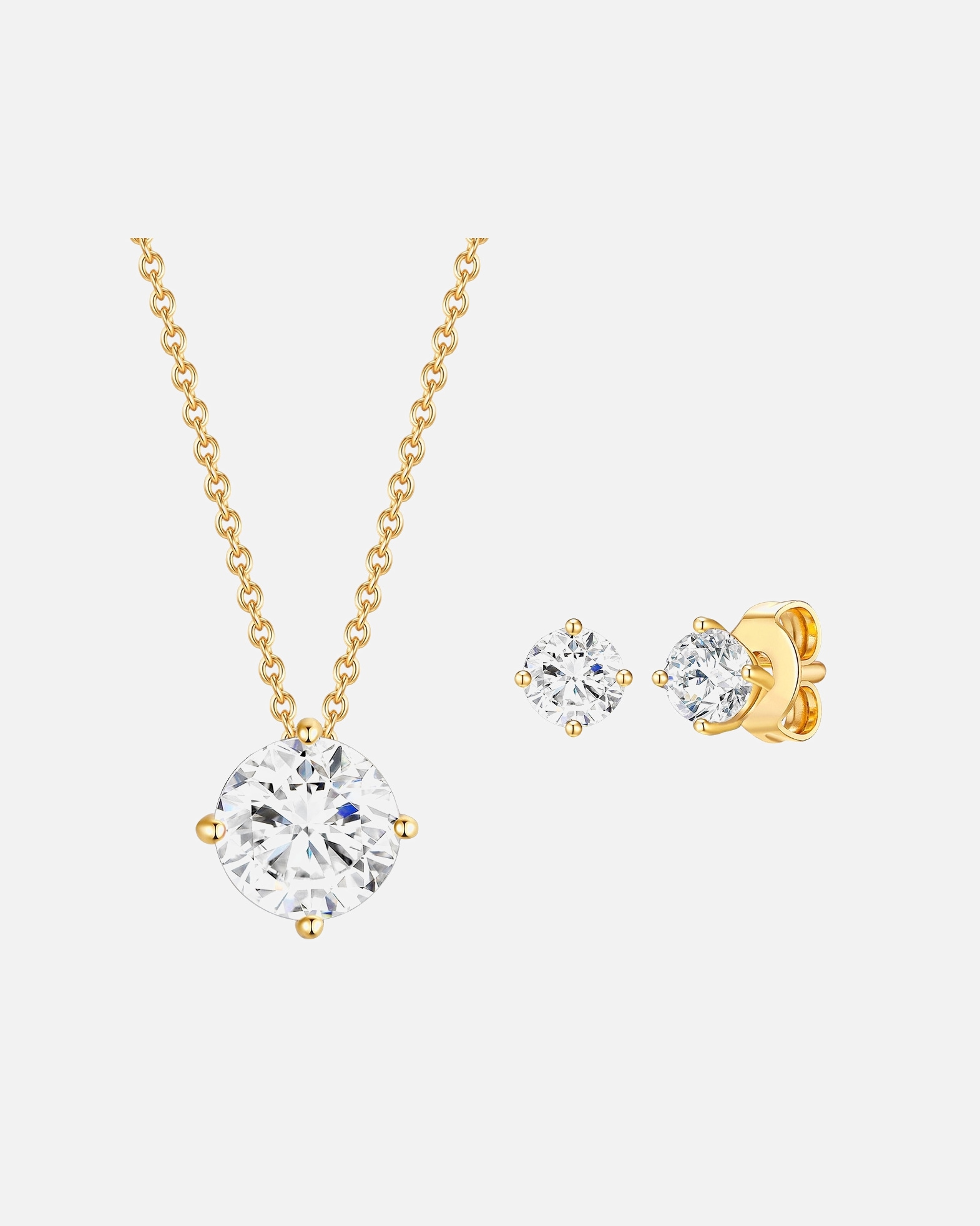 Schmuck für Weiblich Rafaela Donata Schmuckset Sterling Silber verziert mit Kristallen von Swarovski® in Silber 10,1 mm