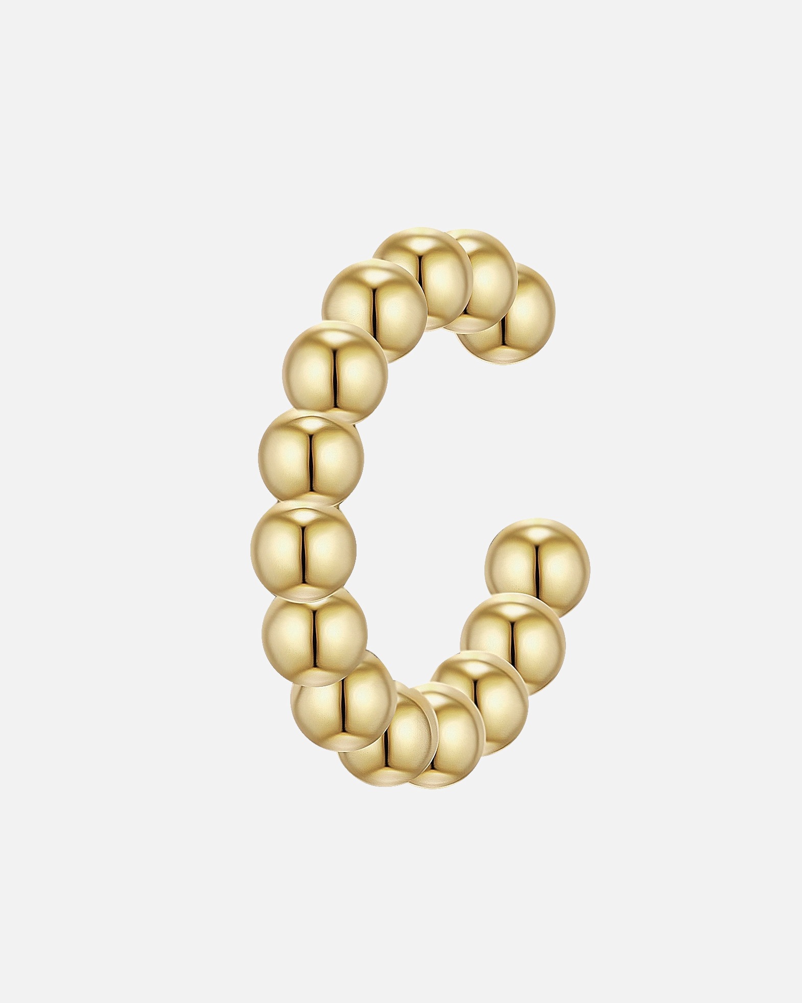 Boucles d'oreilles Ear Cuff for FemmeManchette d'oreille en argent Argent sterling en Or jaune16,9 mm