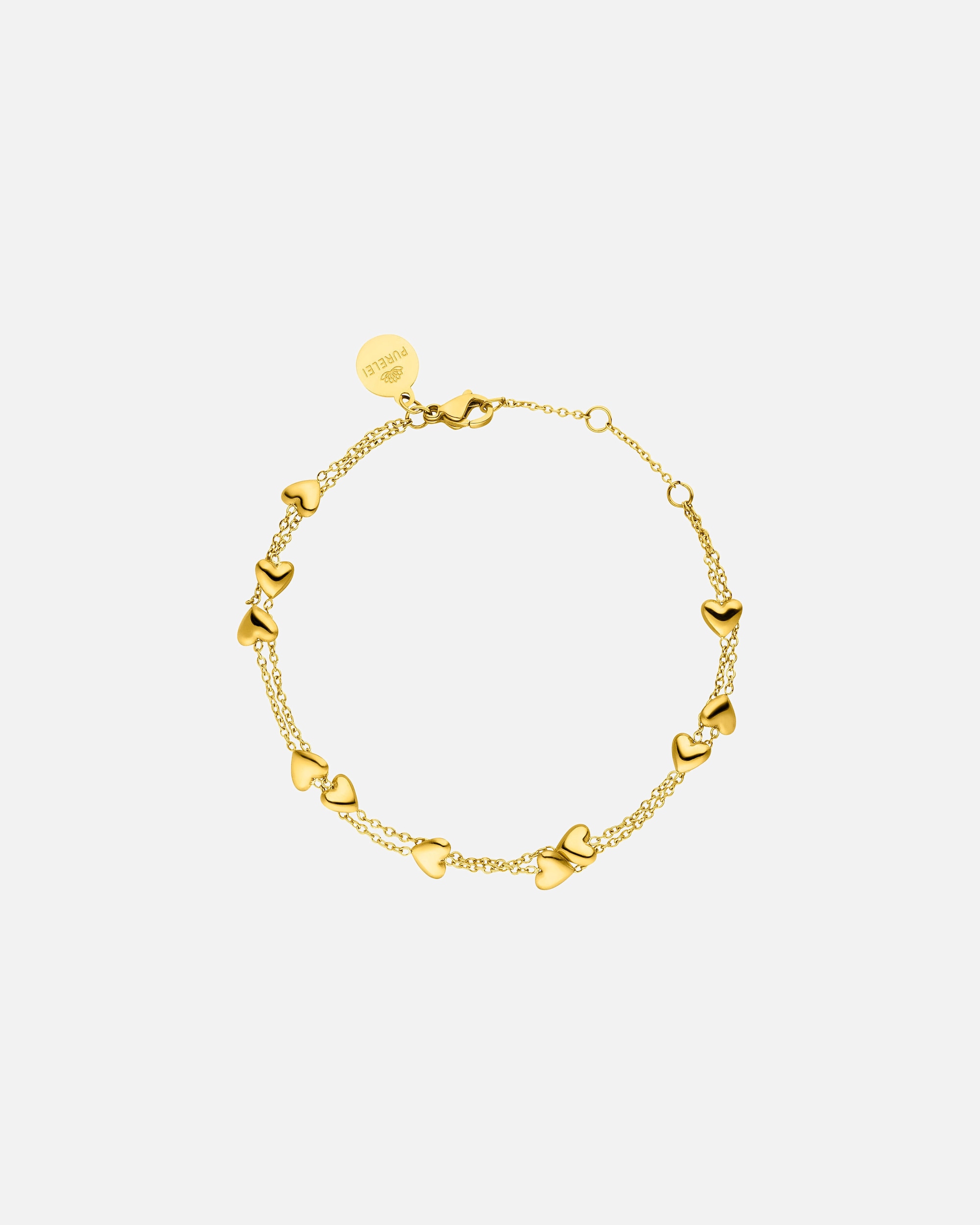 Armband für Weiblich Purelei Alohi Heart Armband 100% Edelstahl Gold