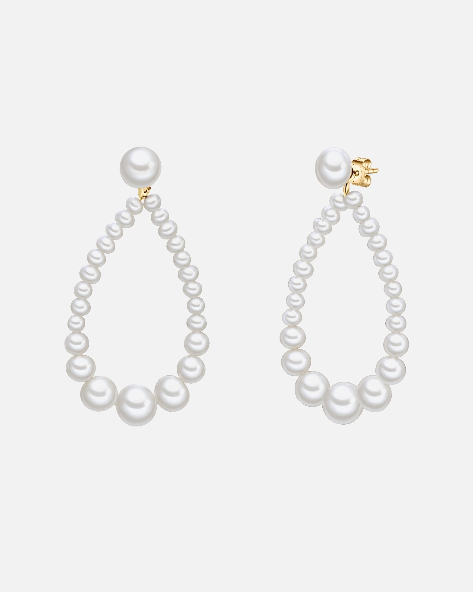 Boucle d'oreilles for FemmeBoucles d´oreilles Argent sterling Perle de culture d'eau douce en Or jaune49,7 mm