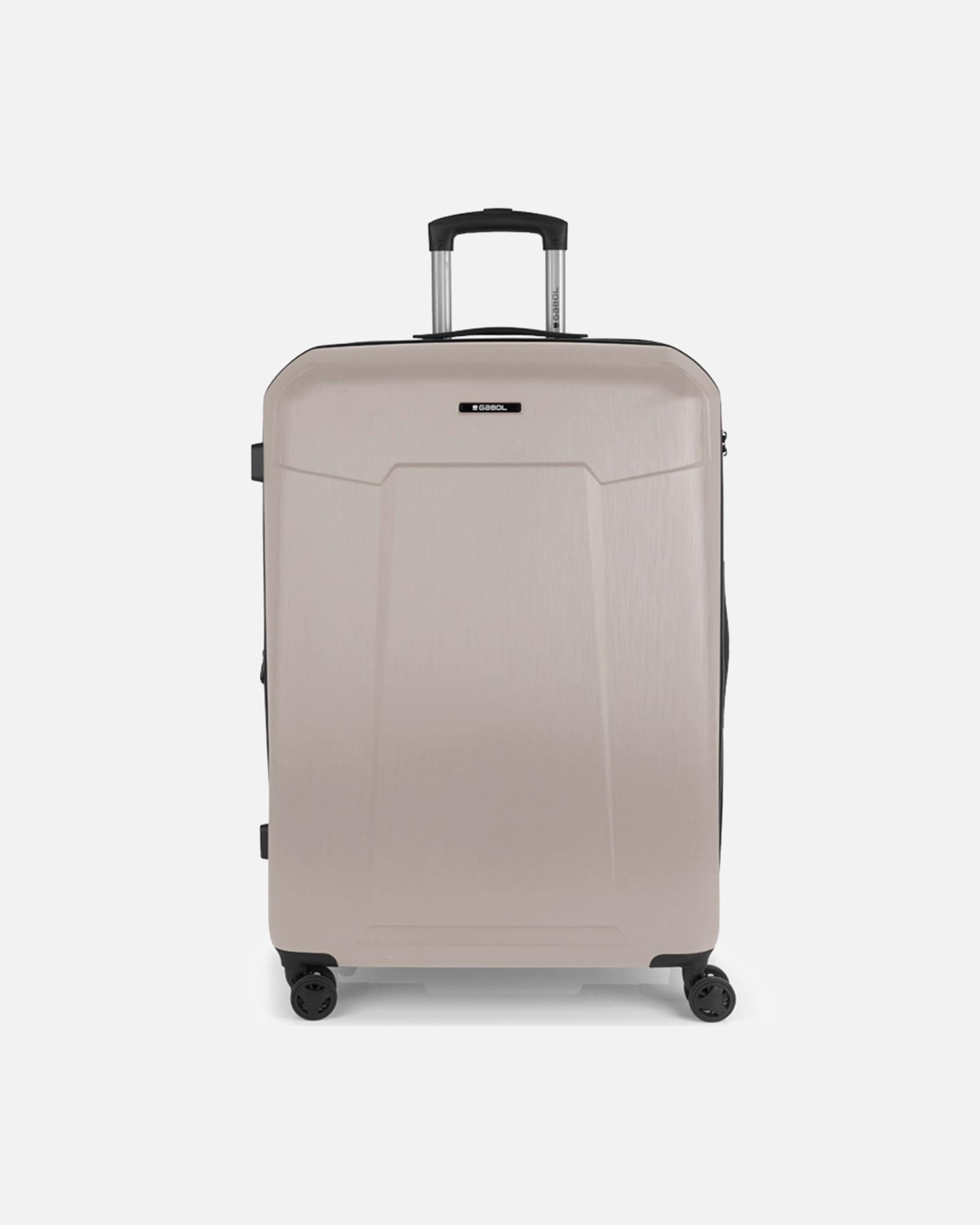 Trolley für Männlich Gabol Mercury 4 Rollen Trolley L 76 cm mit Dehnfalte champagne