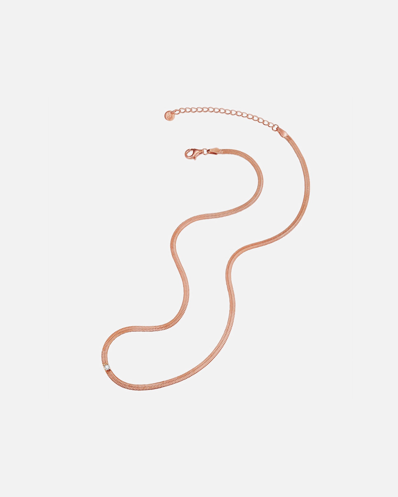 Collier for FemmeGlanzstücke MünchenCollier en argent Argent sterling Oxyde de zirconium (CZ) en Or rose38,0 cm Basiskette + 5,0 cm Verlängerung