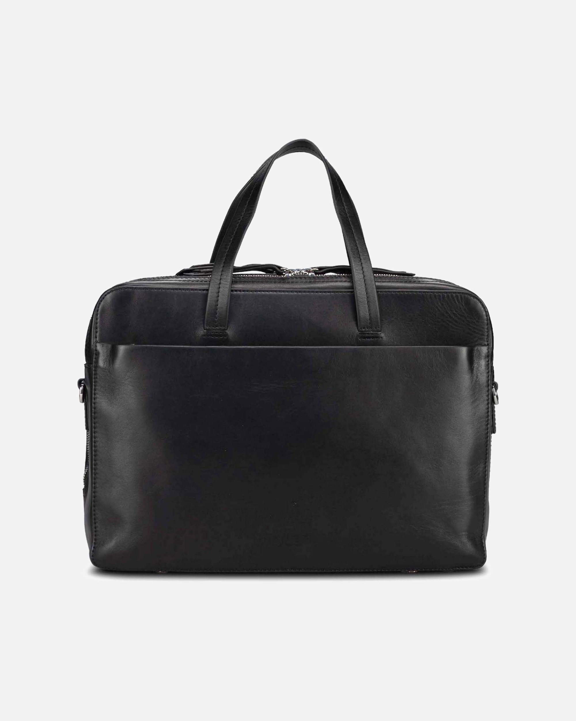 Laptoptasche für Männlich Jost Arva Aktentasche Leder 36 cm Laptopfach black