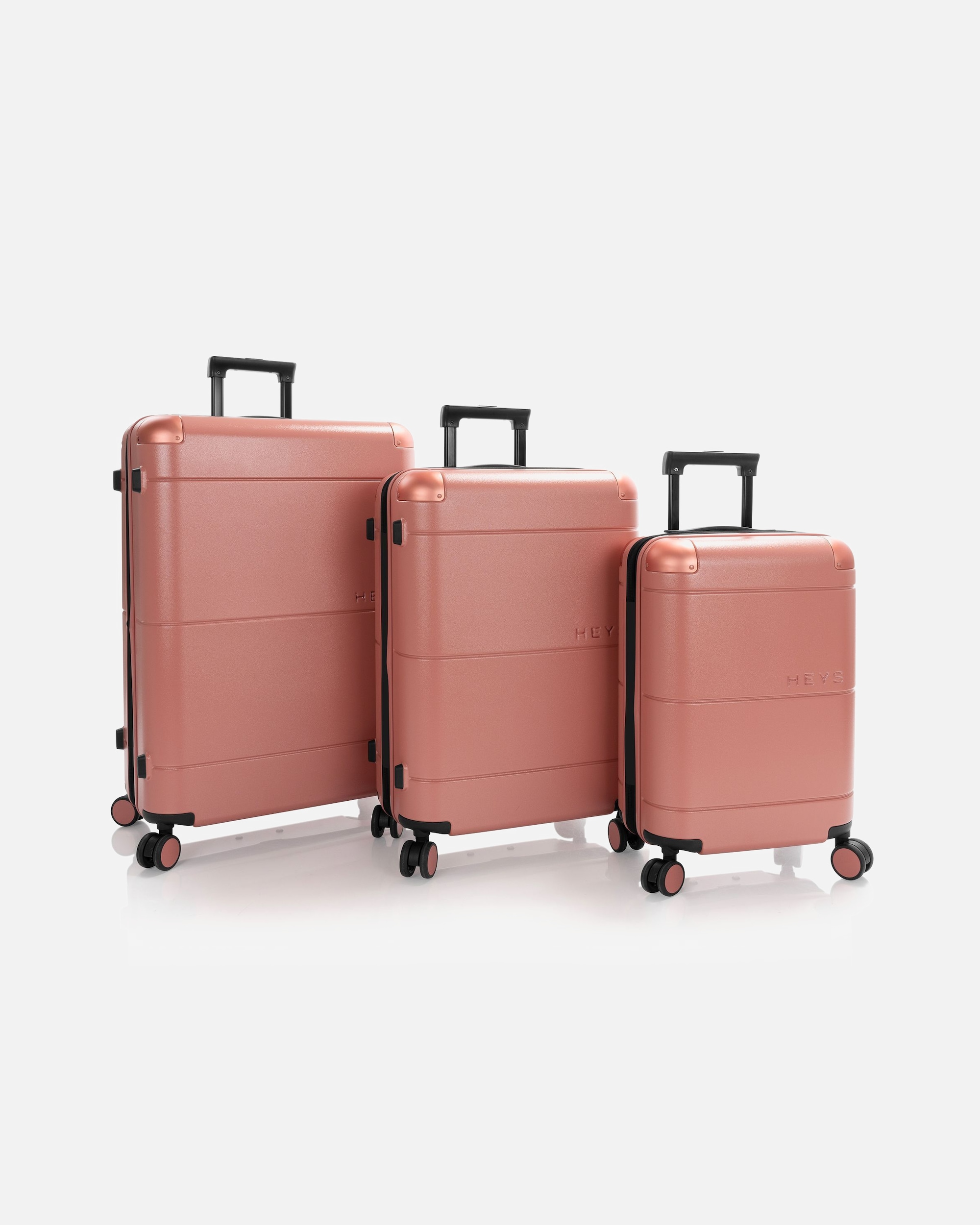 Valise for HommeHeysZen 4 roulettes Set de valises 3 pièces avec soufflet d'extensioncoral
