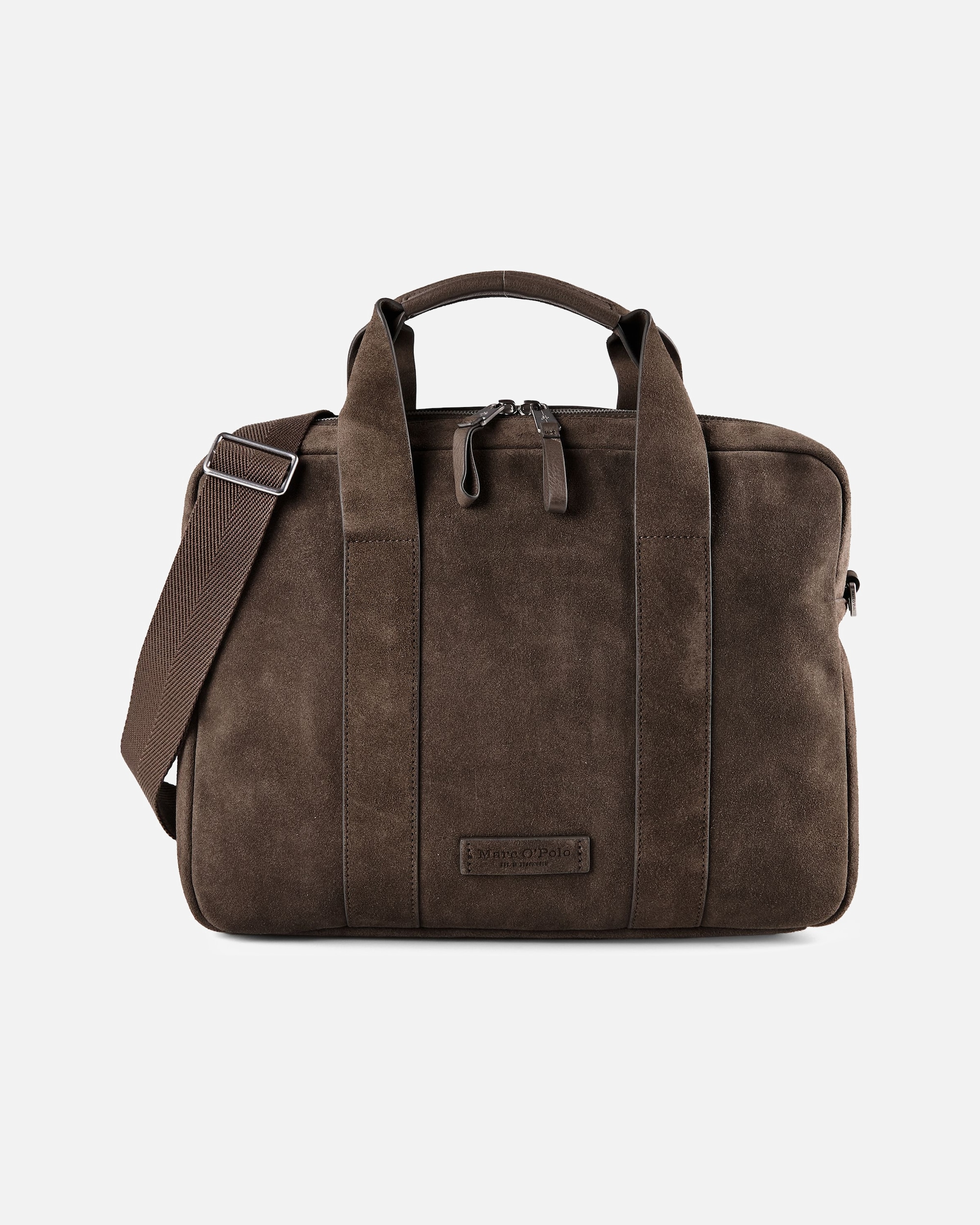 Sac pour ordinateur portable for HommeMarc O'PoloPorte-documents Cuir 37 cm Compartiment pour ordinateur portabledark nickle