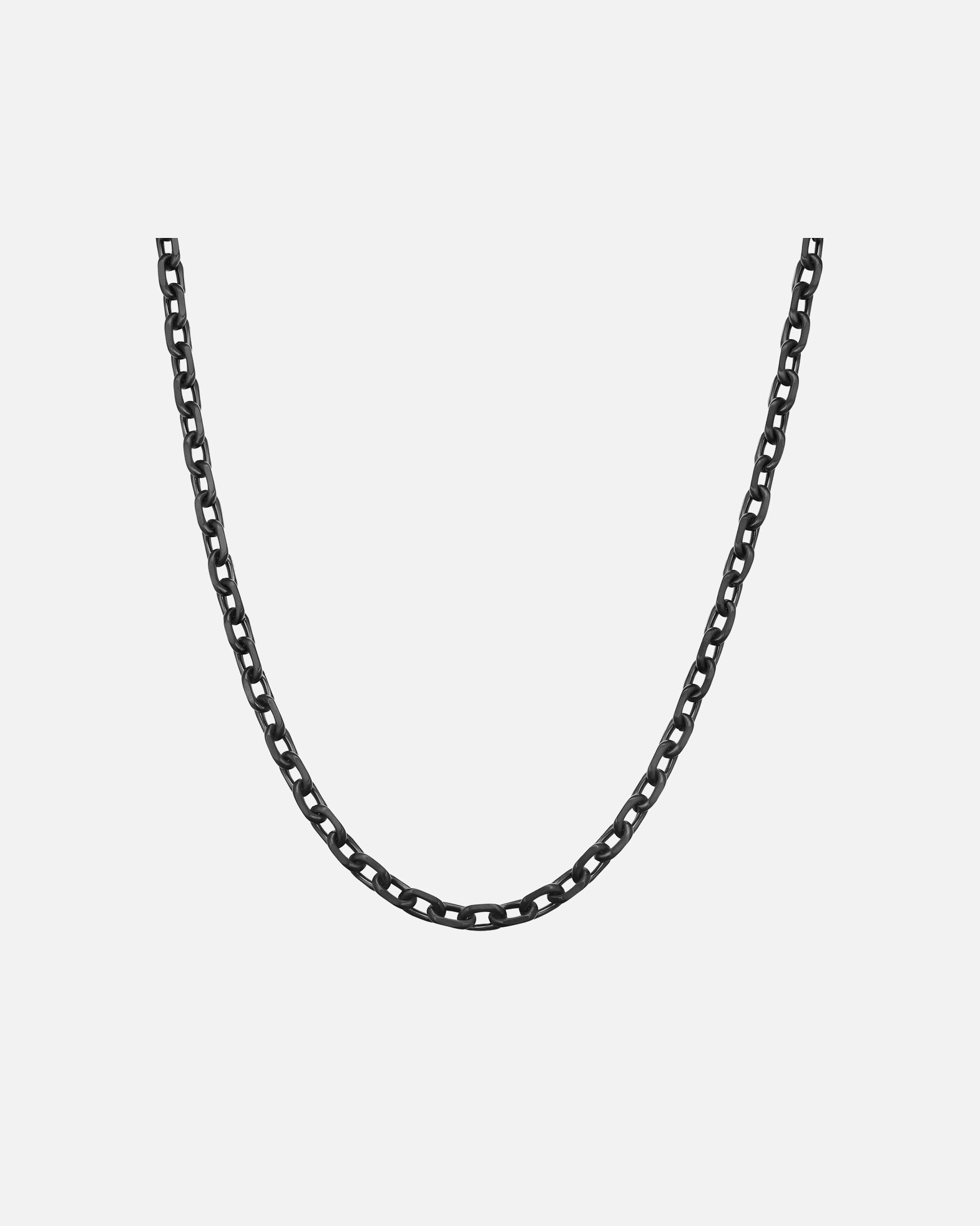 Collier for HommeChaîne en Acier inoxydable en Noir55 cm