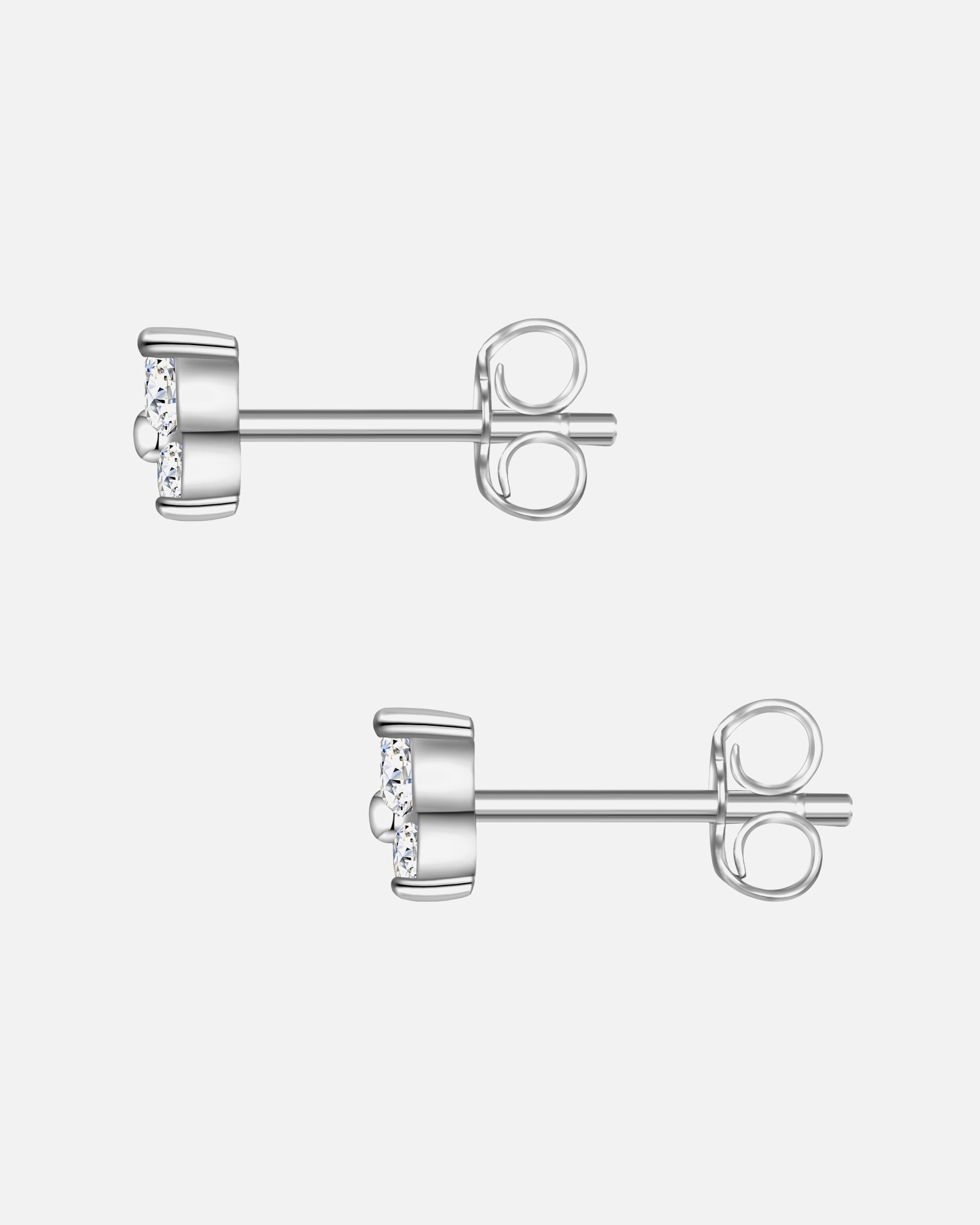 Ohrringe für Weiblich Glanzstücke München Ohrstecker Schmetterling aus Sterling Silber in Silber mit Zirkonia 4,5 mm