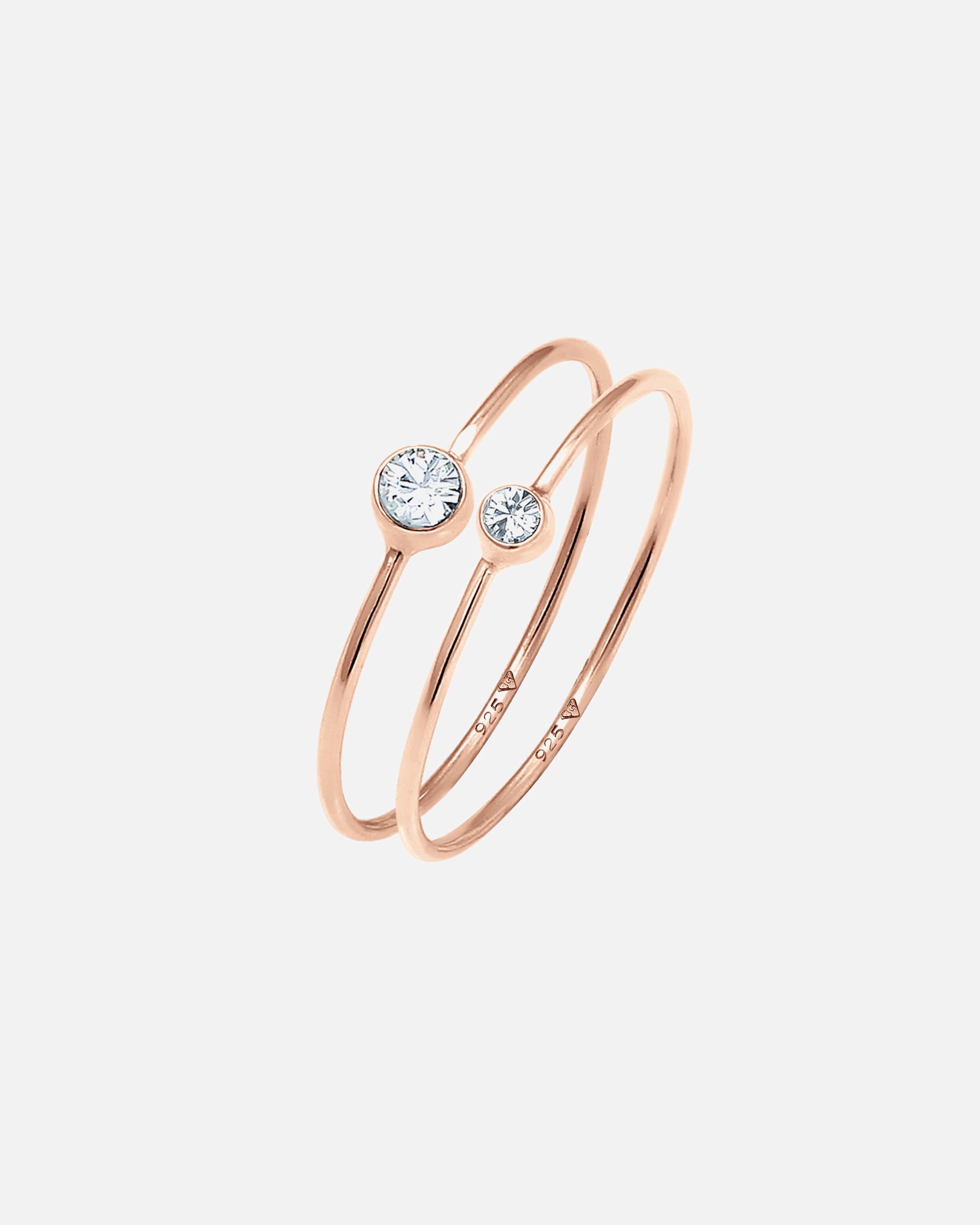 Bague for FemmeElliFemmes Ensemble Élégant Basique avec Cristaux en Argent Sterling 92548