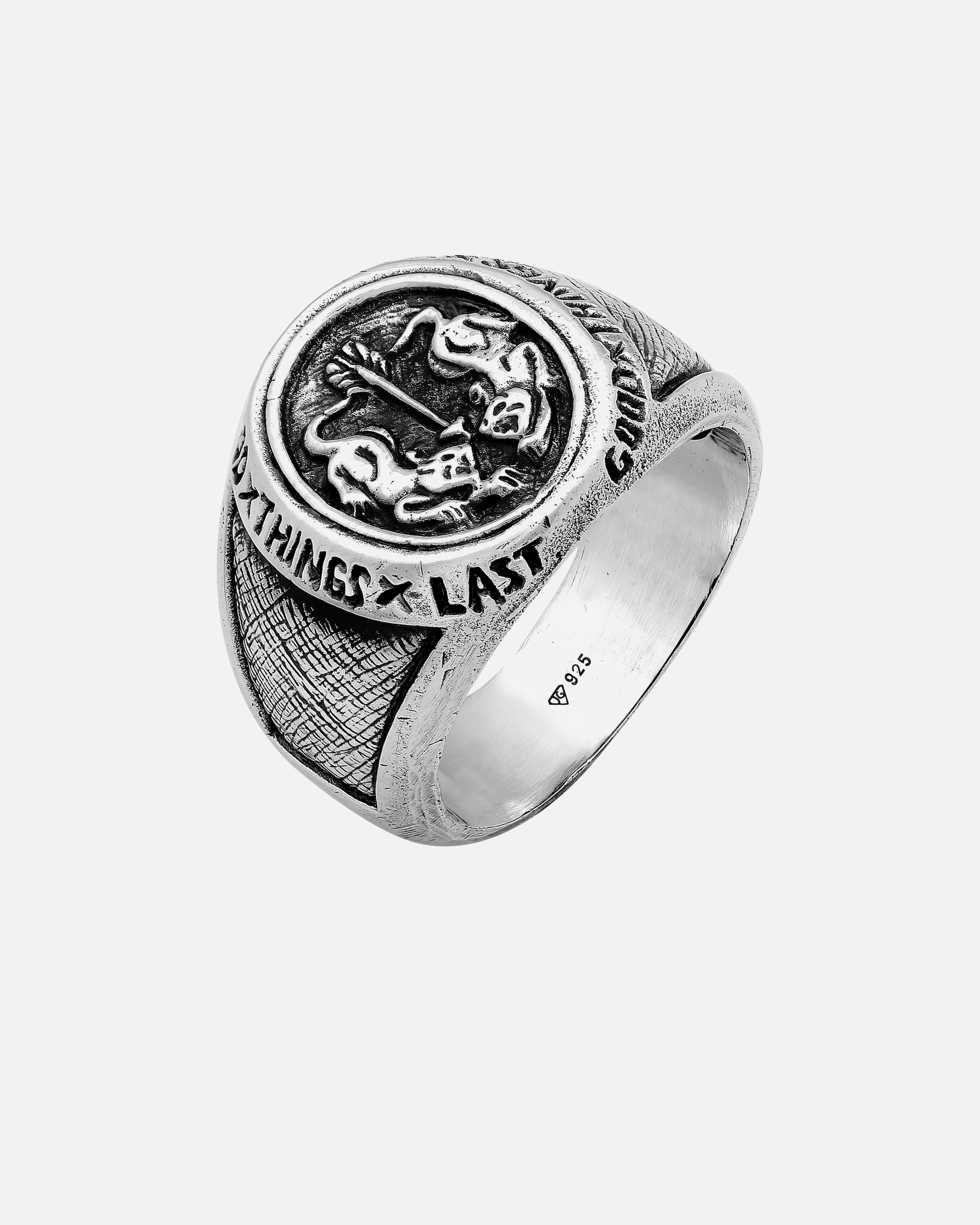 Ring für Männlich Haze & Glory Default Brand Line Siegelring - Twin Tiger 925 Silber 62