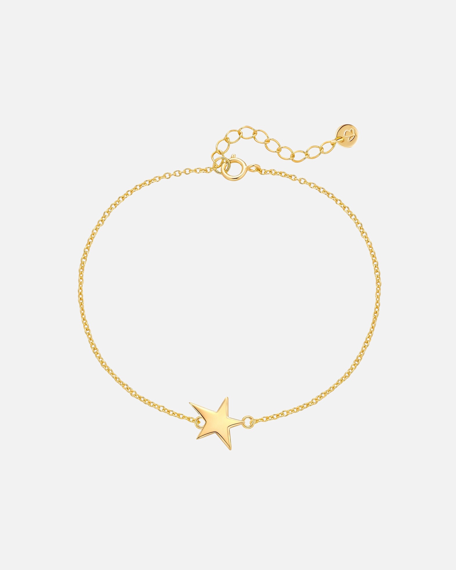 Bracelet for FemmeBracelet Étoiléen Argent sterling en Or jaune17,0 cm Basislänge + 3,0 cm Verlängerung