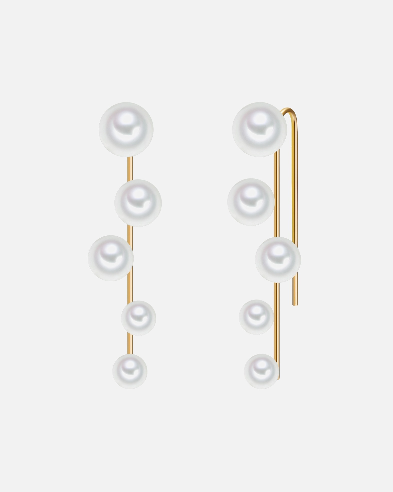 Boucle d'oreilles for FemmeBoucles d'oreille en perle Laiton Perles organiques en Or jaune52,1 mm