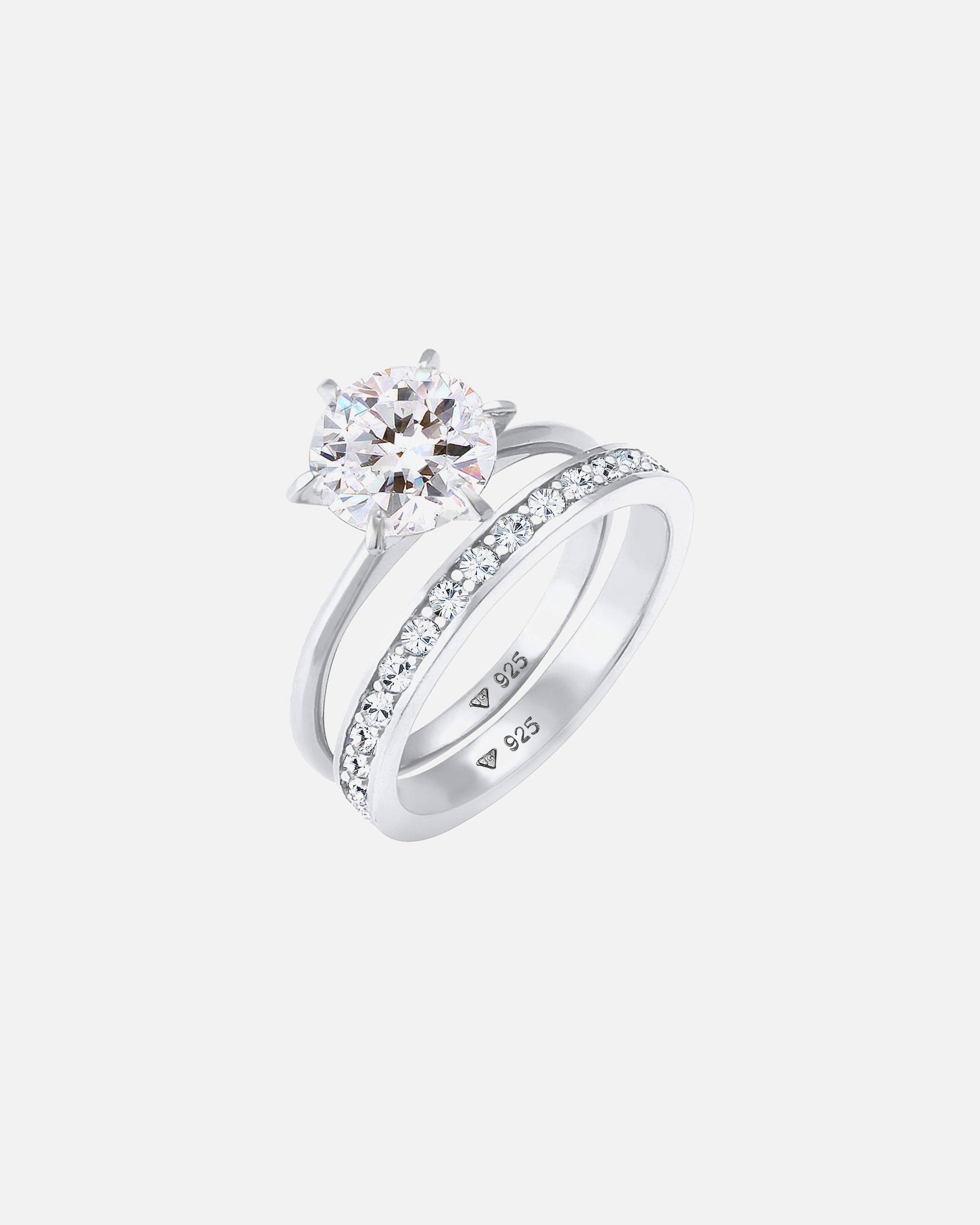 Ring für Weiblich Eternity Set 925 Silber, mit Kristallen von Swarovski® 52