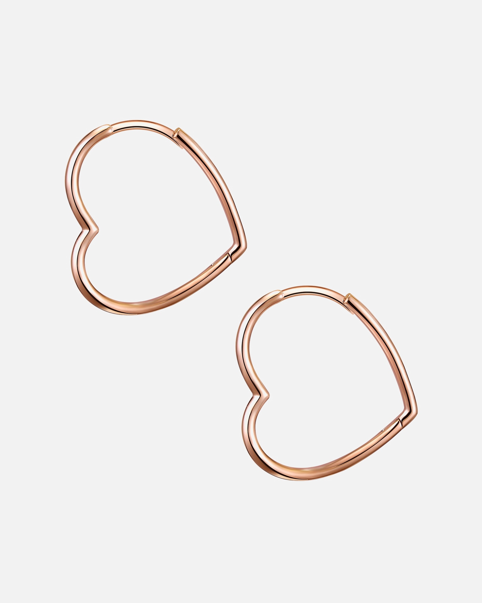 Creolen für Weiblich Glanzstücke München Creolen Herz Sterling Silber in Roségold 29,1 mm