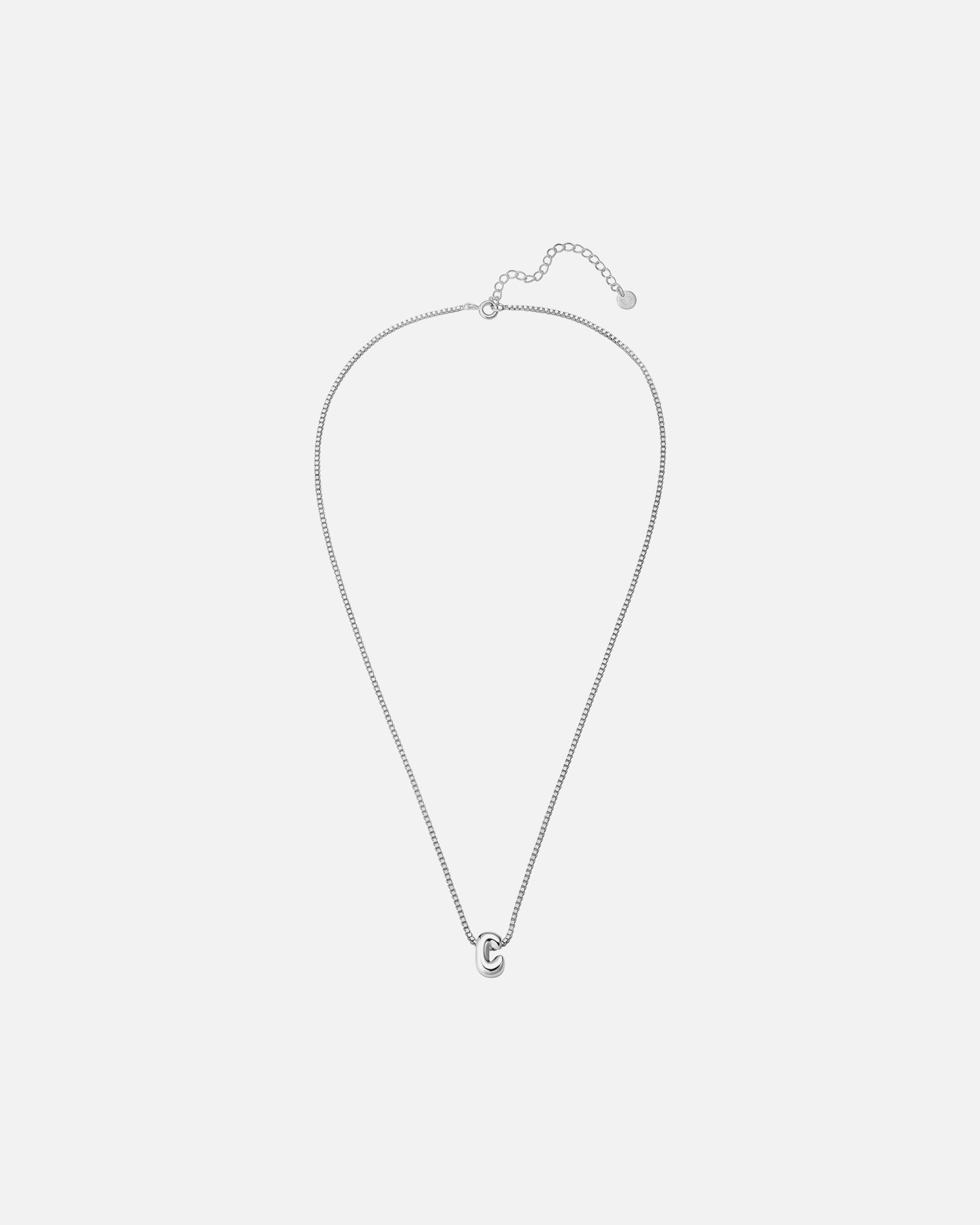 Halskette für Weiblich Glanzstücke München Halskette Buchstabe C aus Sterling Silber in silber 40,0 cm Basiskette + 5,0 cm Verlängerung