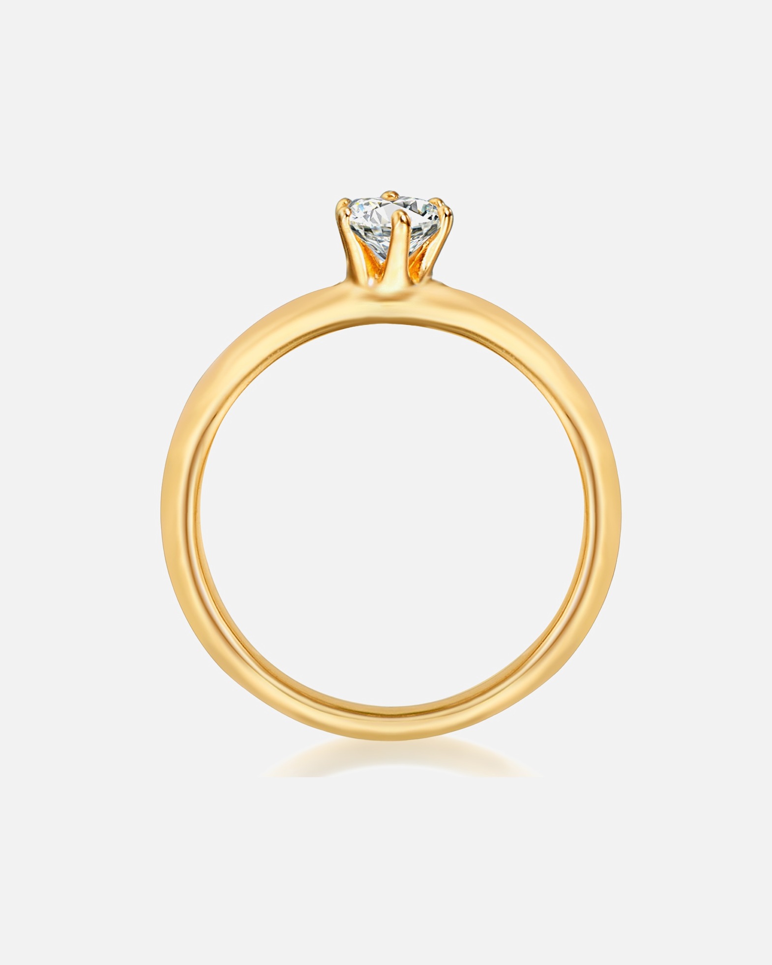 Bague for FemmeTrilaniBague en argent Argent sterling Oxyde de zirconium (CZ) en Or jaune52