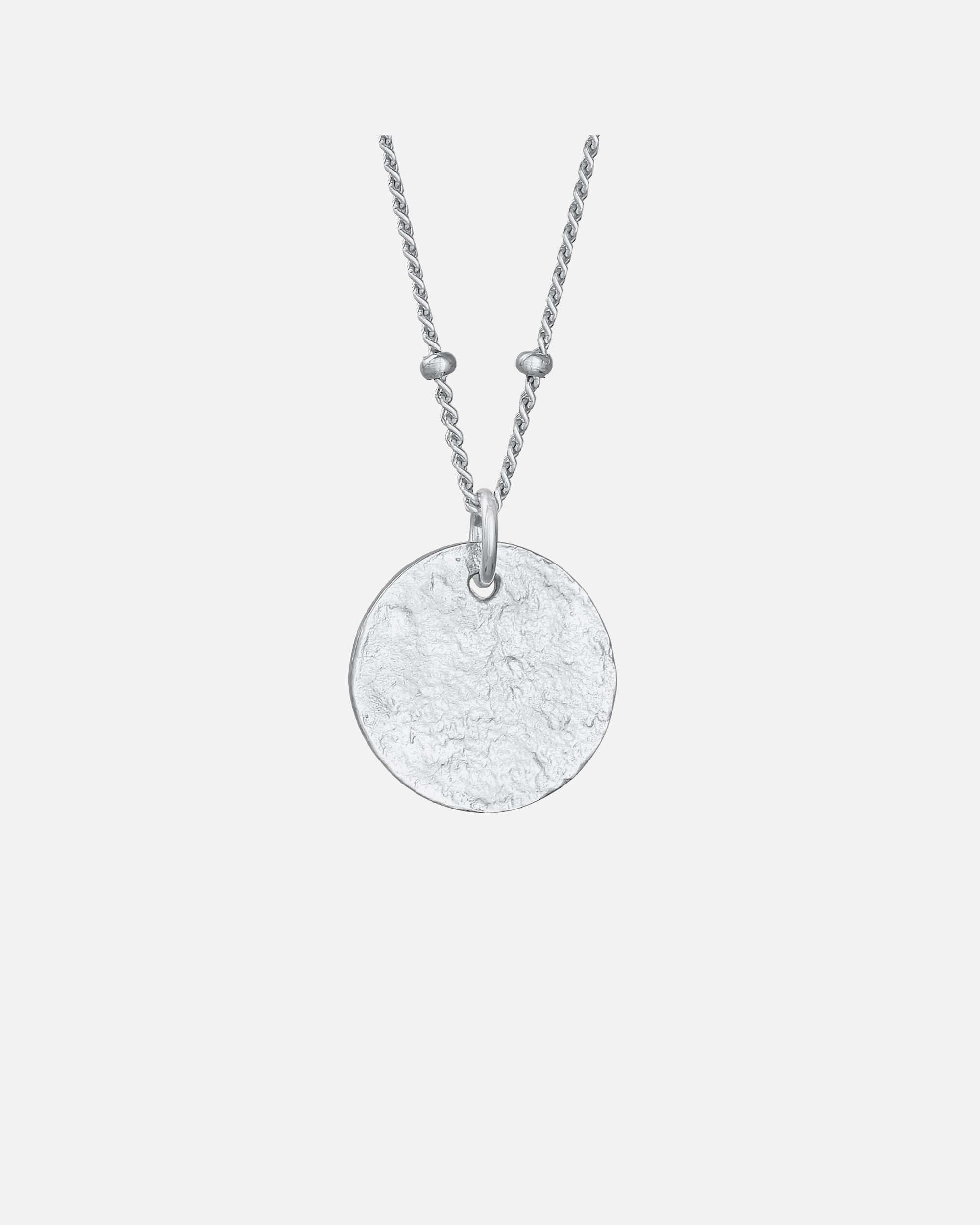 Collier for FemmeElliFemmes Boule Pendentif Plaquette Martelé en Argent Sterling 92545