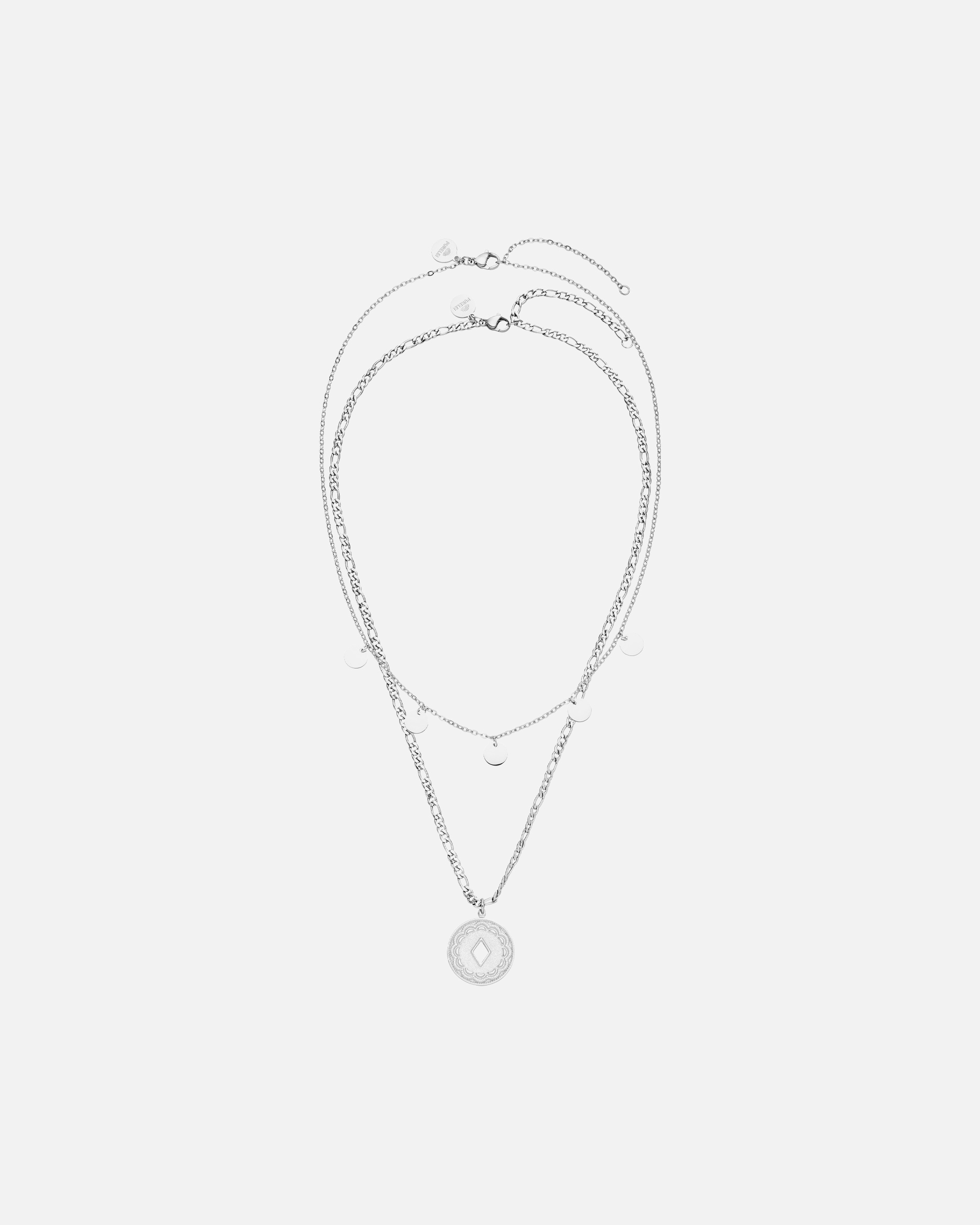 Schmuckset für Unisex Purelei Kohala Halsketten-Set 100% Edelstahl Silber