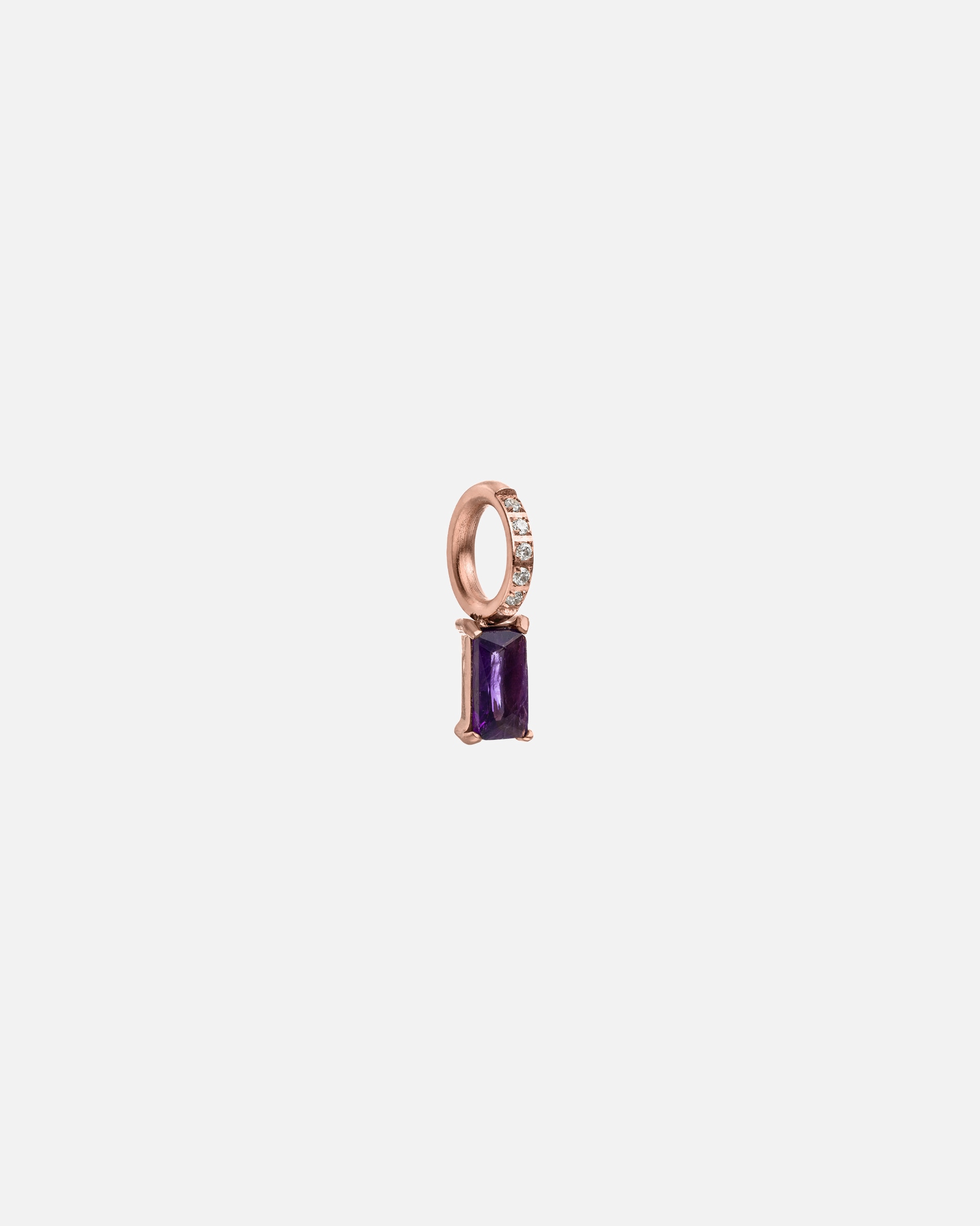 Schmuckanhänger für Unisex Purelei Geburtsstein Februar Amethyst Charm 100% Edelstahl Rosegold