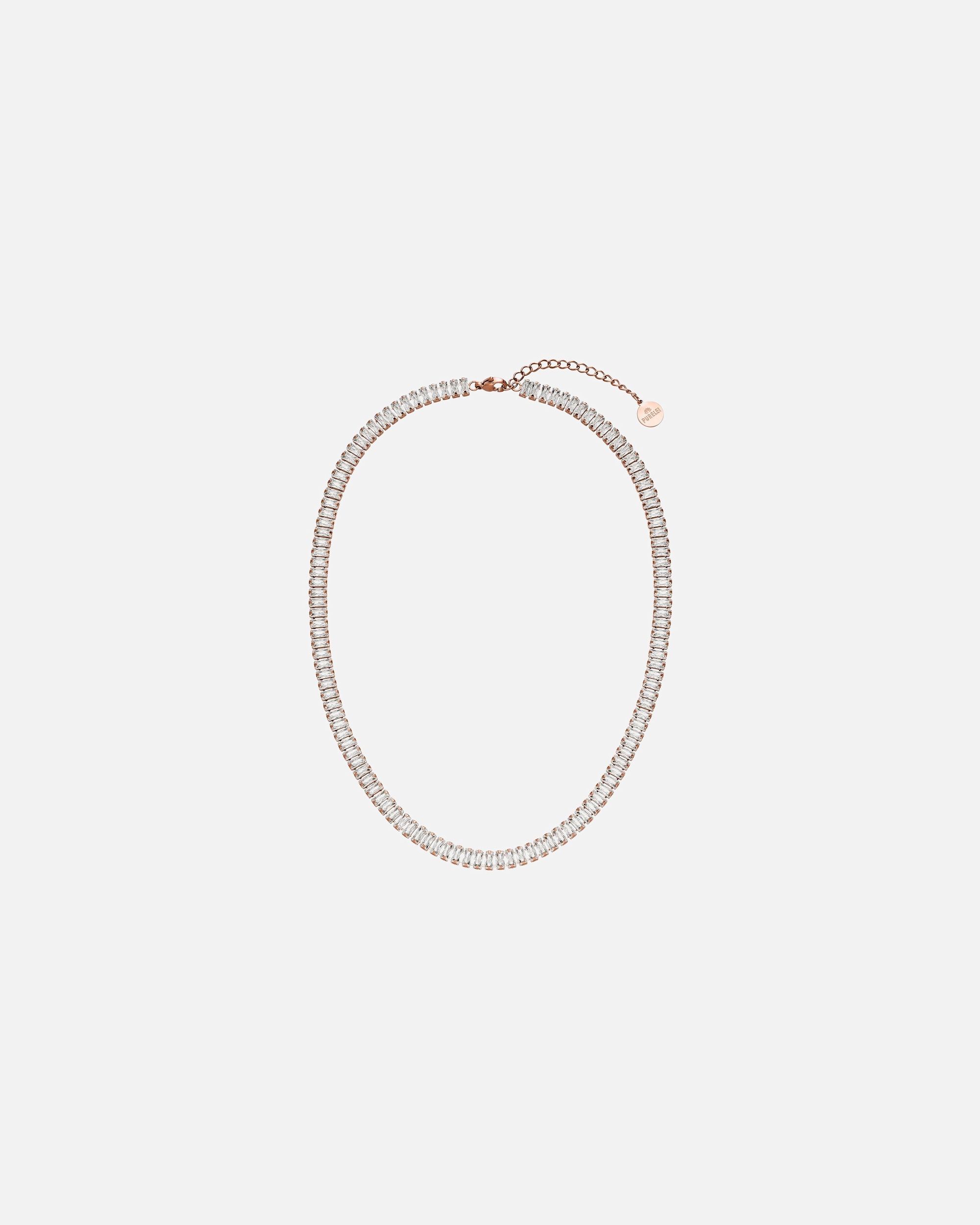 Collier for FemmePureleiCrystal Glow Collier 100% acier inoxydableOr Rose