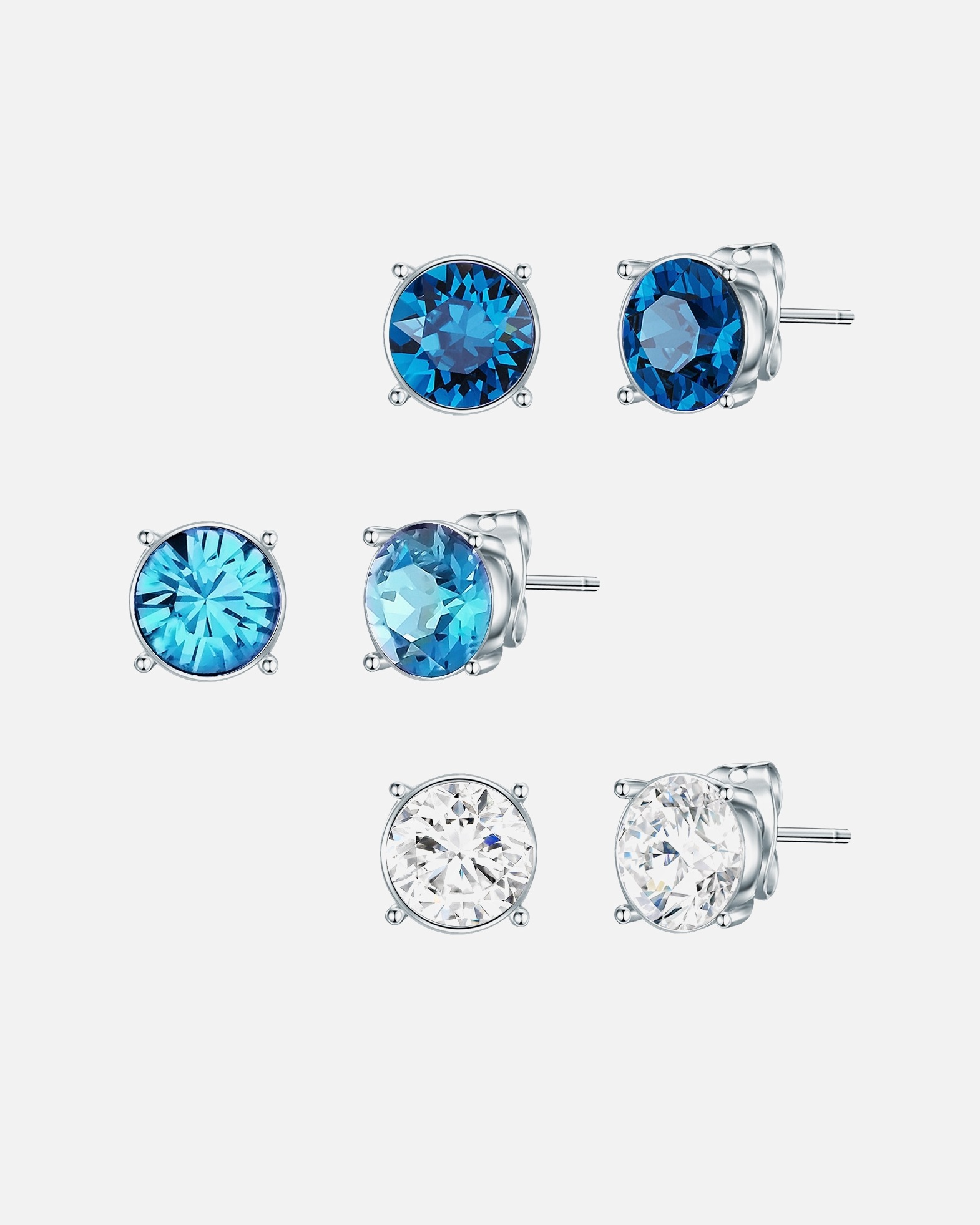 Boucle d'oreilles for FemmeEnsemble de cristaux Swarovski® Métal Orné de cristaux Swarovski® en Argent7,3 mm