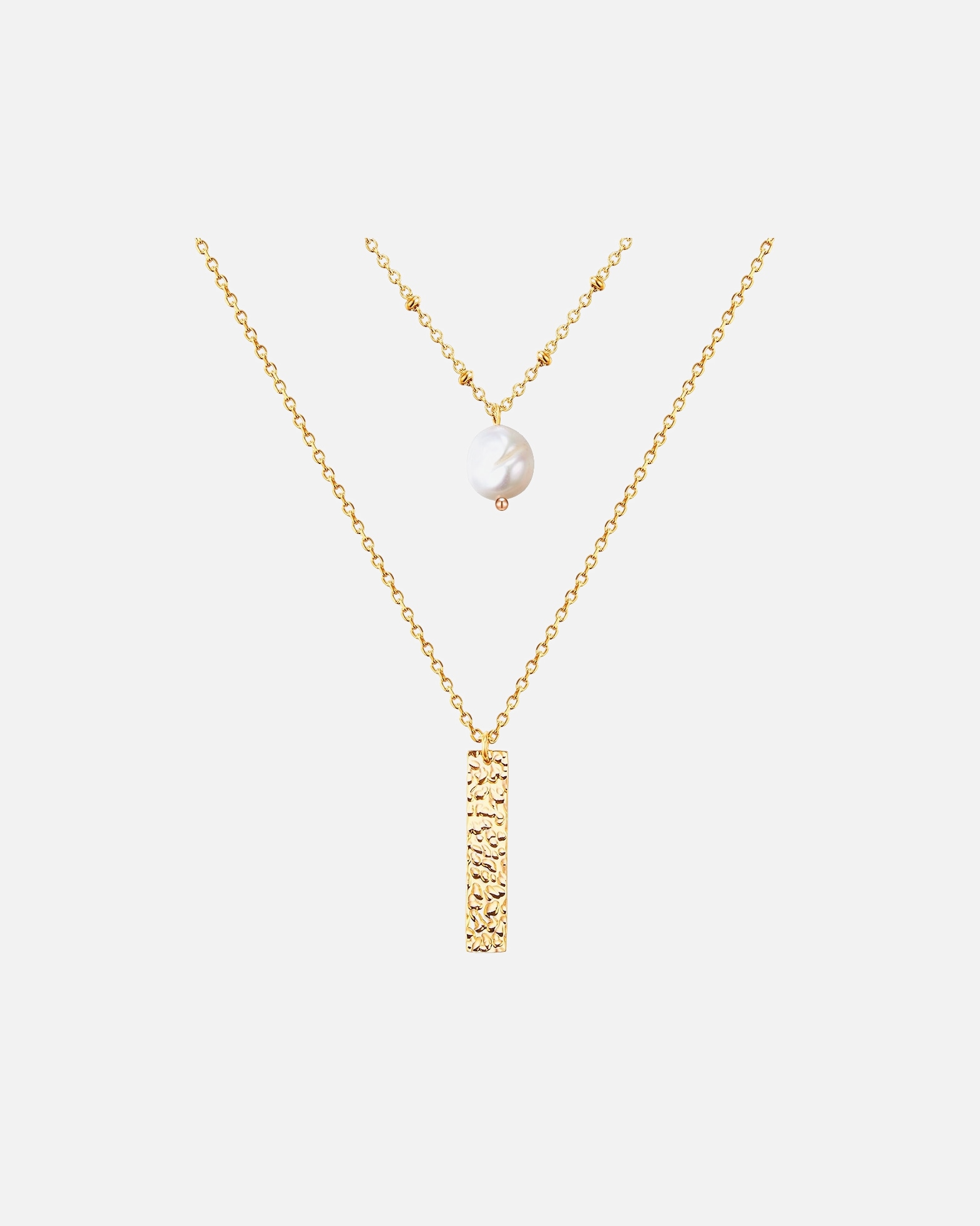 Collier for FemmeValero PearlsCollier en acier inoxydé Acier inoxydable Perle de culture d'eau douce en Or jaune38,0/40,0 cm Basiskette + 5,0 cm Verläng