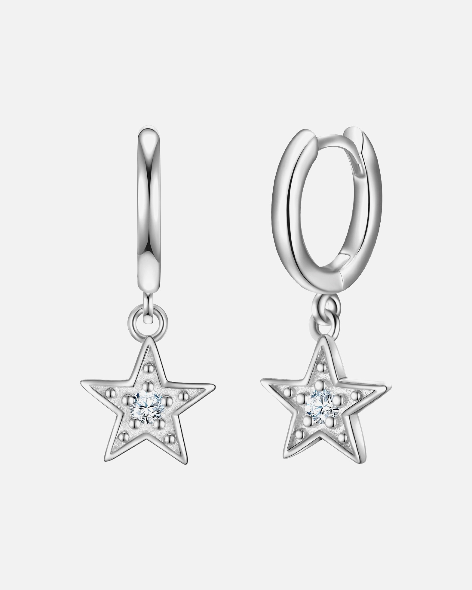 Créoles for FemmeBoucles d´oreilles Étoilé en Argent sterling en Argent22,6 mm