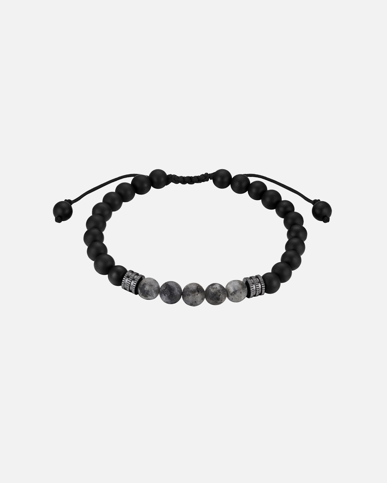 Bracelet for HommeTrue RebelsBracelet en acier inoxydable en argent avec agate19,0 - 23,0 cm, flexibel einstellbar