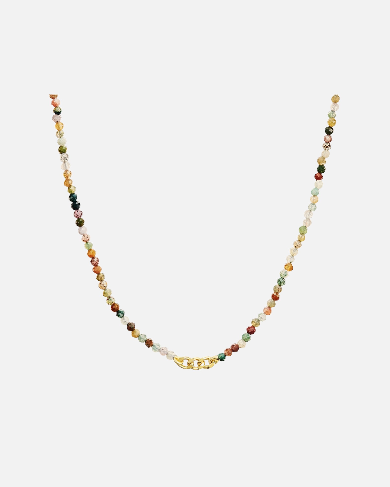 Collier for FemmeCollier en argent Agate Agate en multicolore40,0 cm Basiskette + 5,0 cm Verlängerung