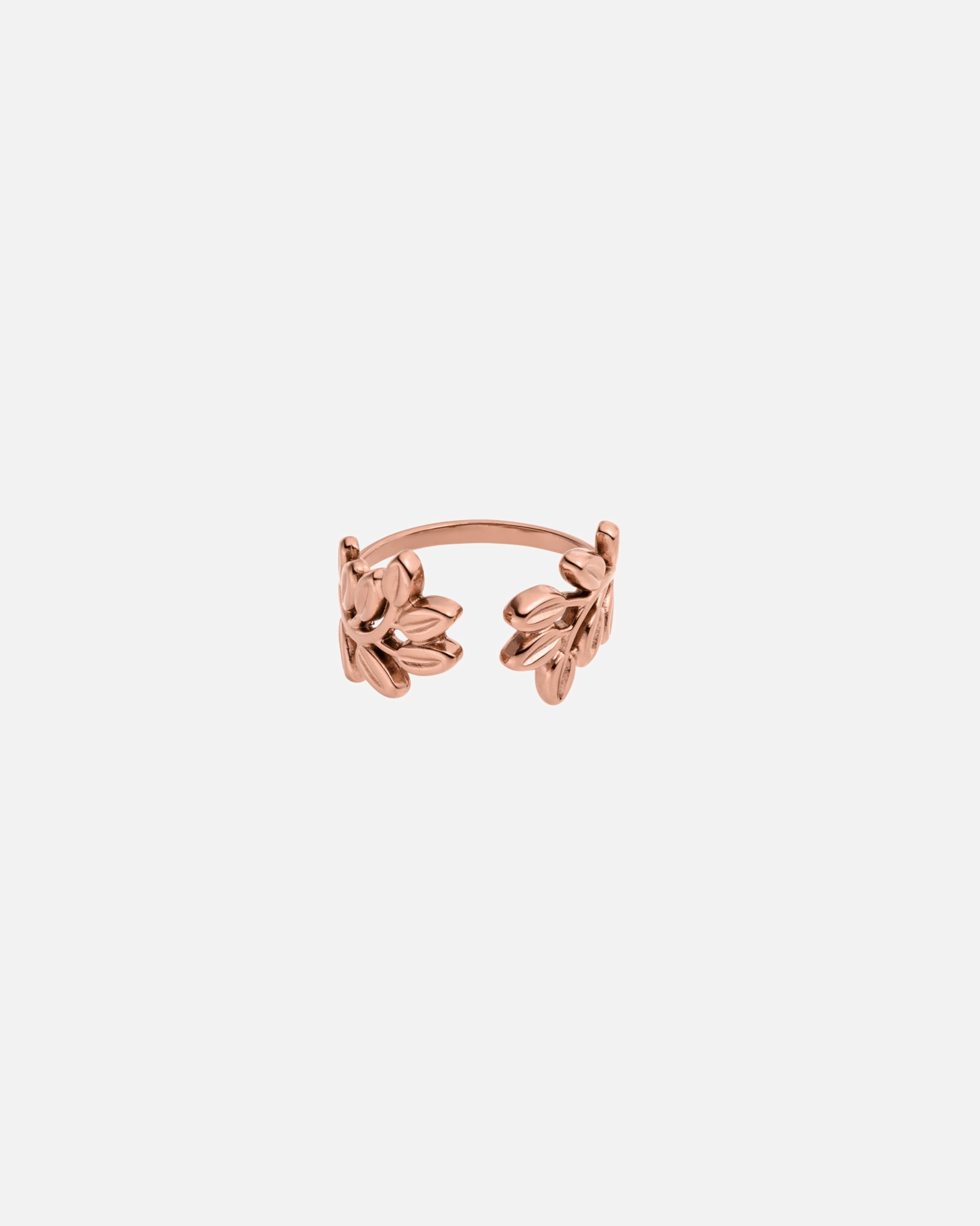 Bague for UnisexePureleiLeaf Anneau 100% acier inoxydableOr Rose