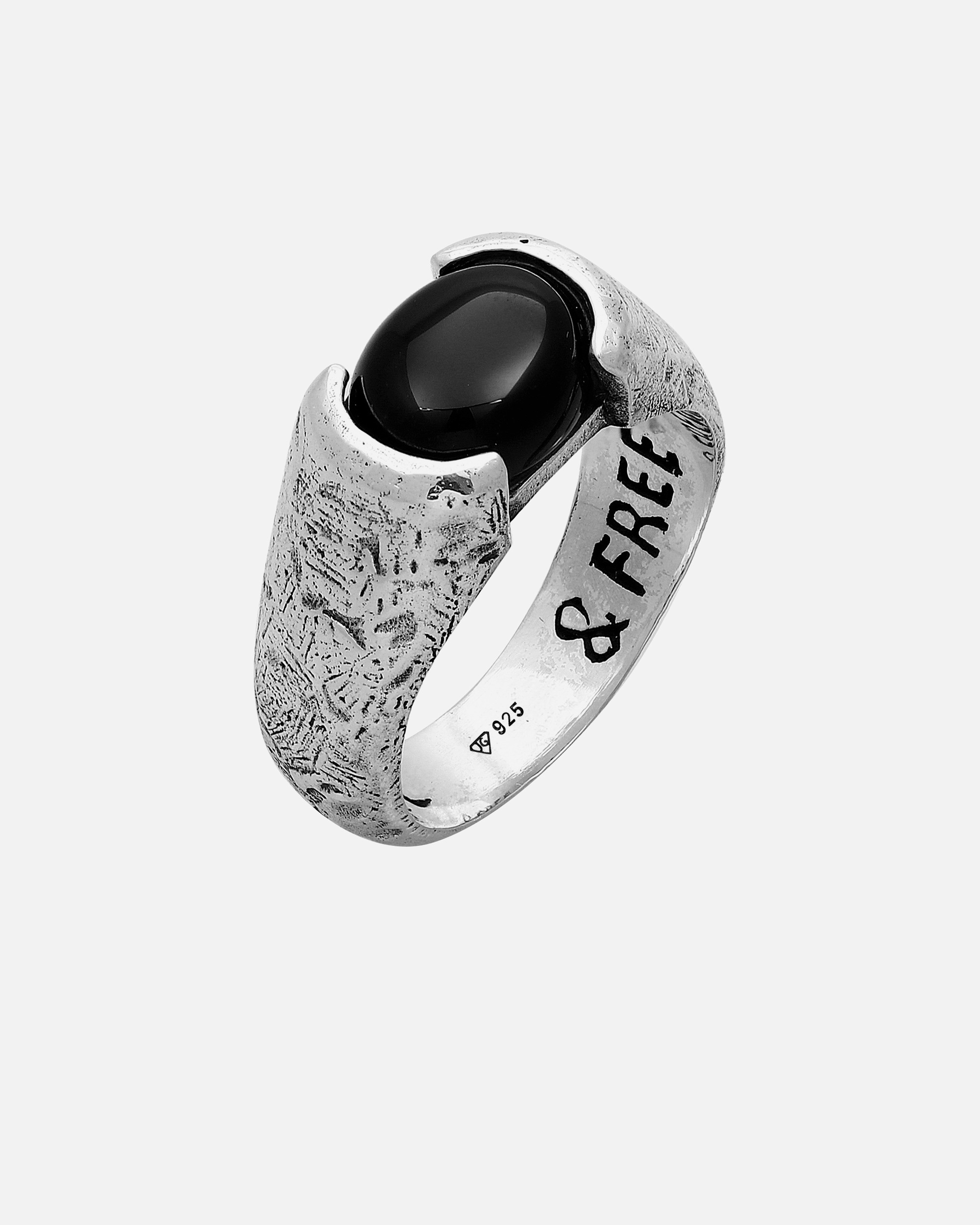 Ring für Männlich Haze & Glory Default Brand Line Liberty - Schwarzer Onyx 925 Silber 58