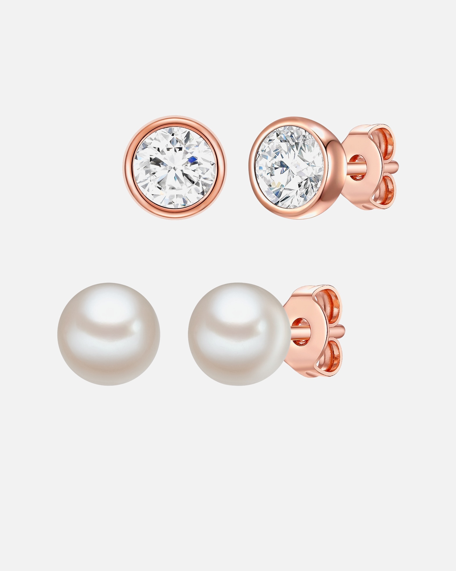Boucle d'oreilles for FemmeRafaela DonataEnsemble de cristaux Swarovski® Argent sterling Orné de cristaux Swarovski® Perle de culture d'eau douce en Argent6,0 - 6,5 mm