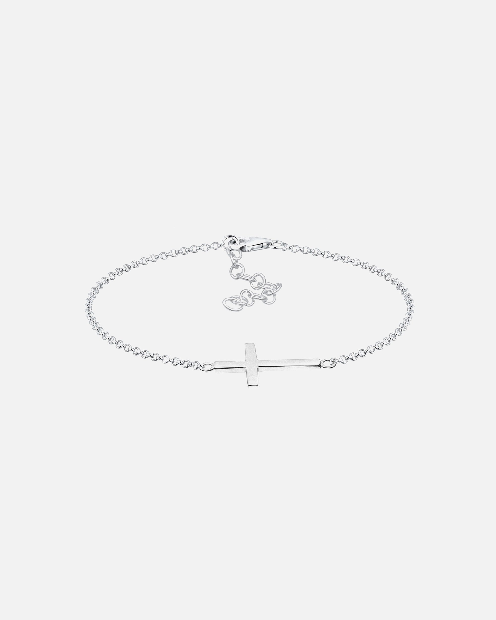 Armband für Weiblich Elli Symbol Religion Kreuz Filigran Trend 925 Silber 18