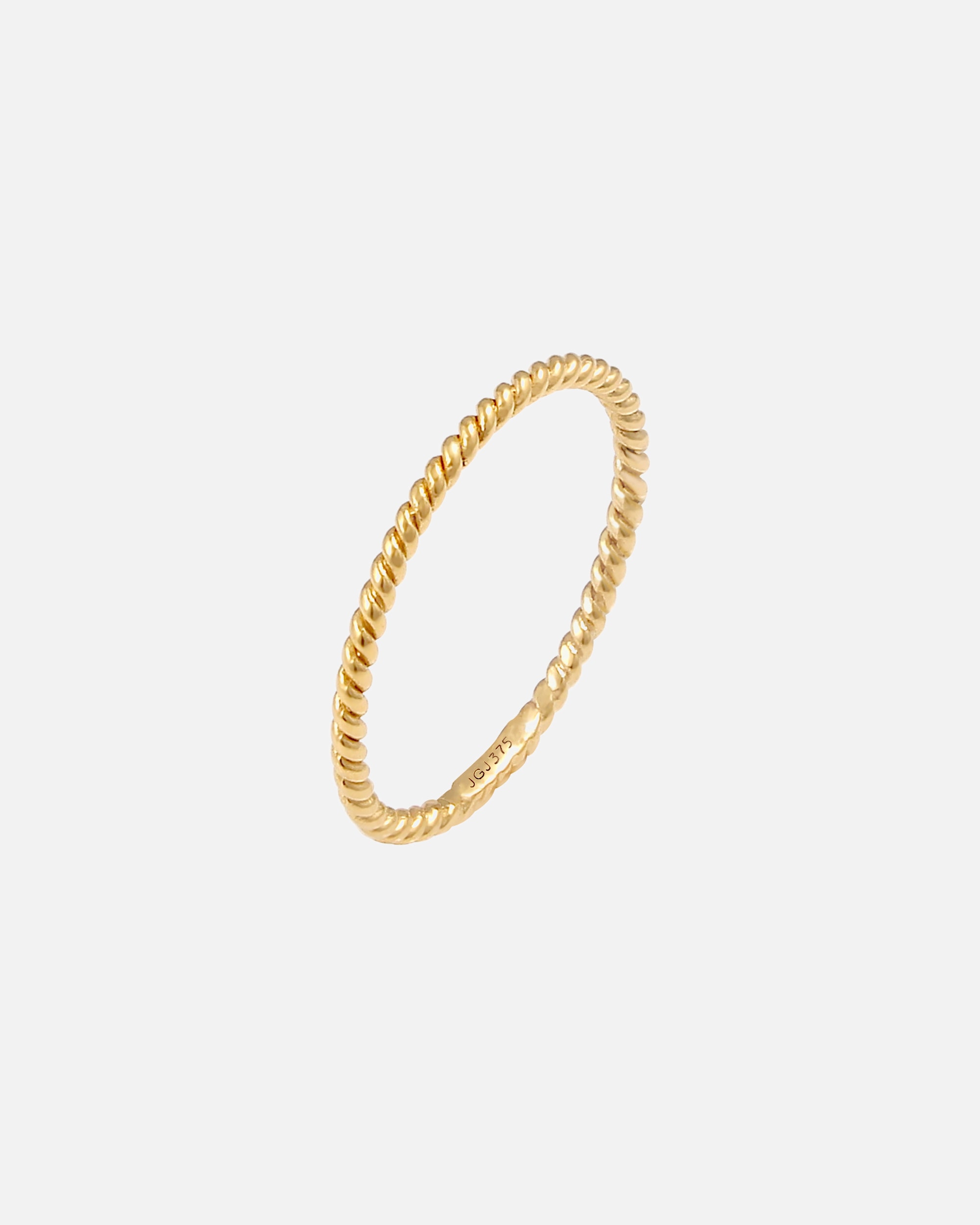 Ring für Weiblich Elli PREMIUM Basic Twisted Gedreht Minimal Look 375 Gelbgold 56