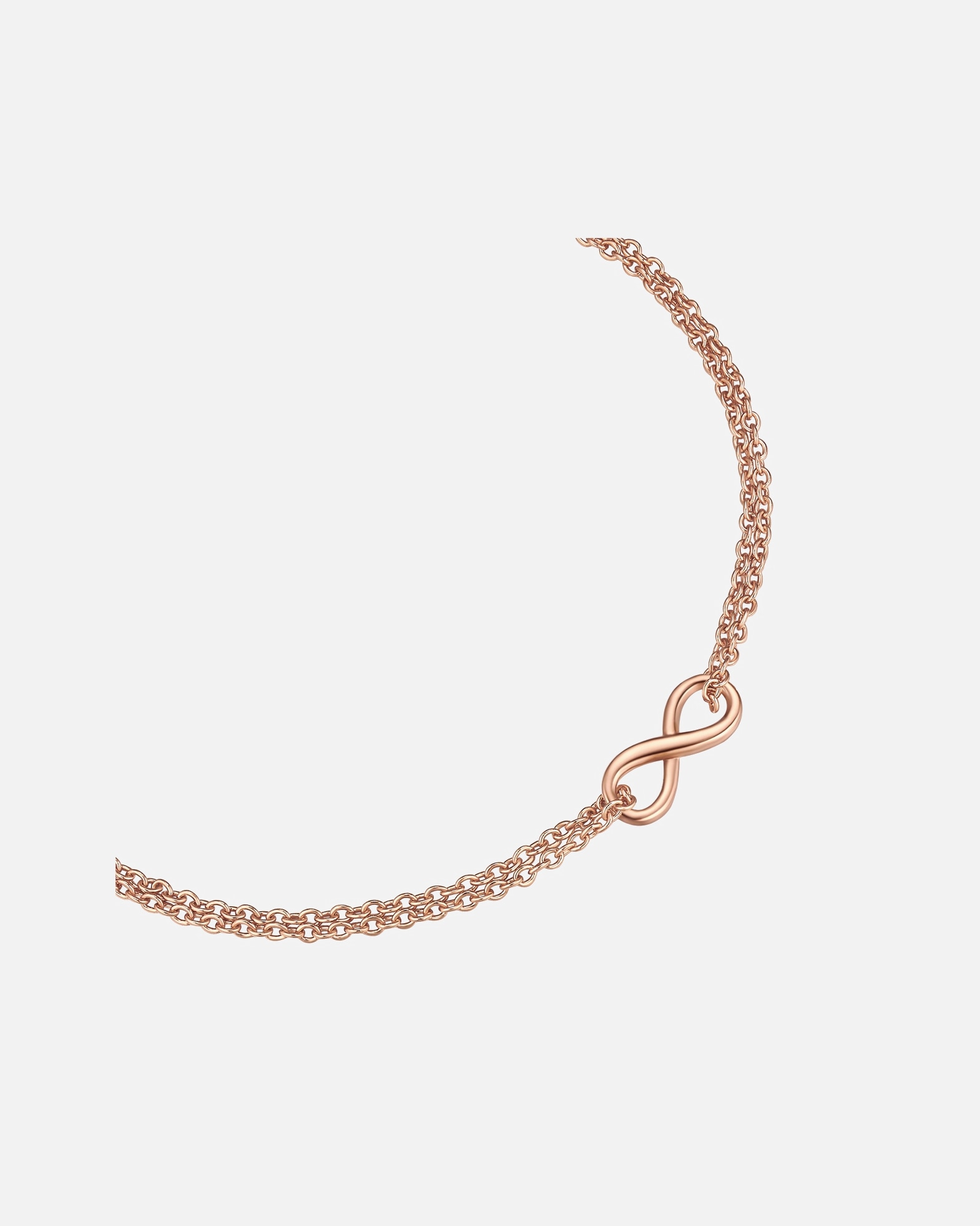 Armband für Weiblich Glanzstücke München Armband Infinity aus Sterling Silber in roségold 17,0 cm Basislänge + 3,0 cm Verlängerung