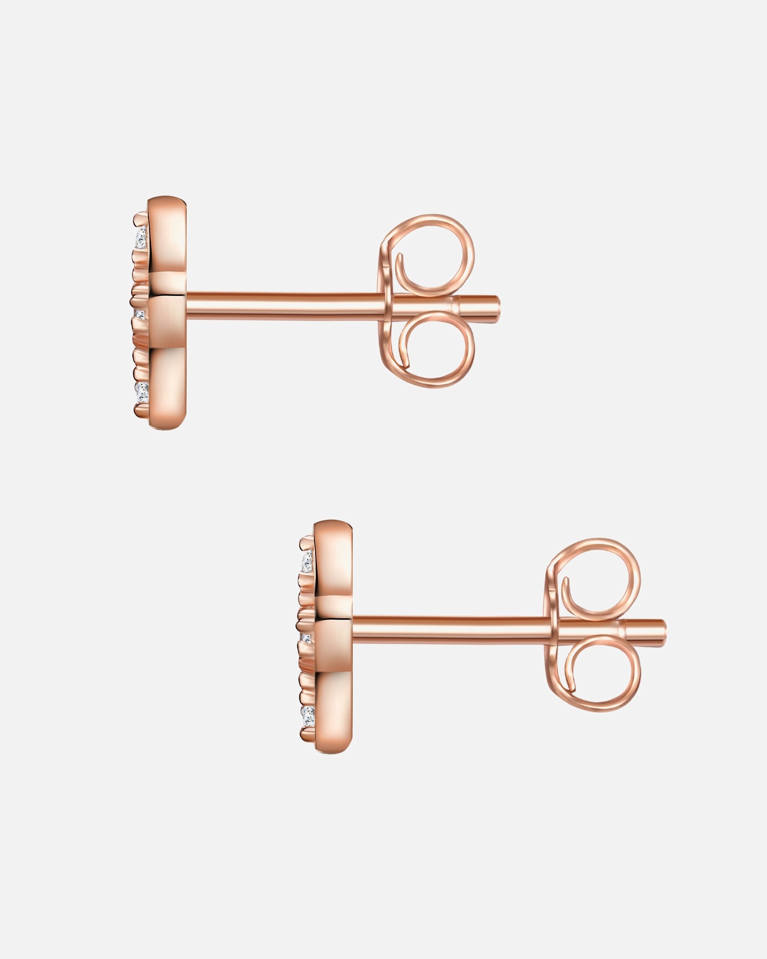 Boucle d'oreilles for FemmeGlanzstücke MünchenPuces d'oreilles en argent Étoilé Argent sterling Oxyde de zirconium (CZ) en Or rose6,3 mm