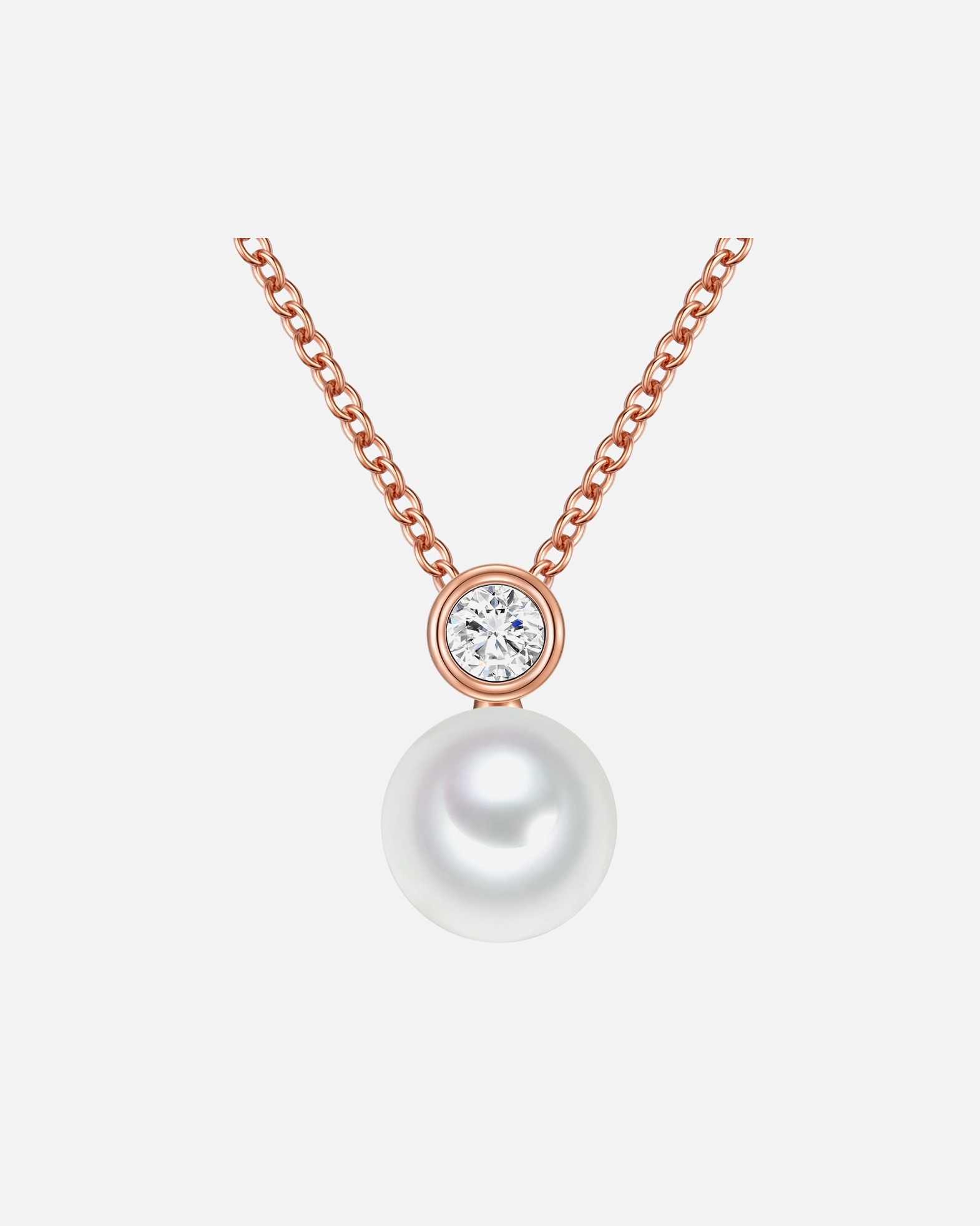 Halskette für Weiblich Valero Pearls Halskette aus Sterling Silber in silber mit Zirkonia Süßwasser-Zuchtperle 42,0 cm Basiskette + 7,0 cm Verlängerung
