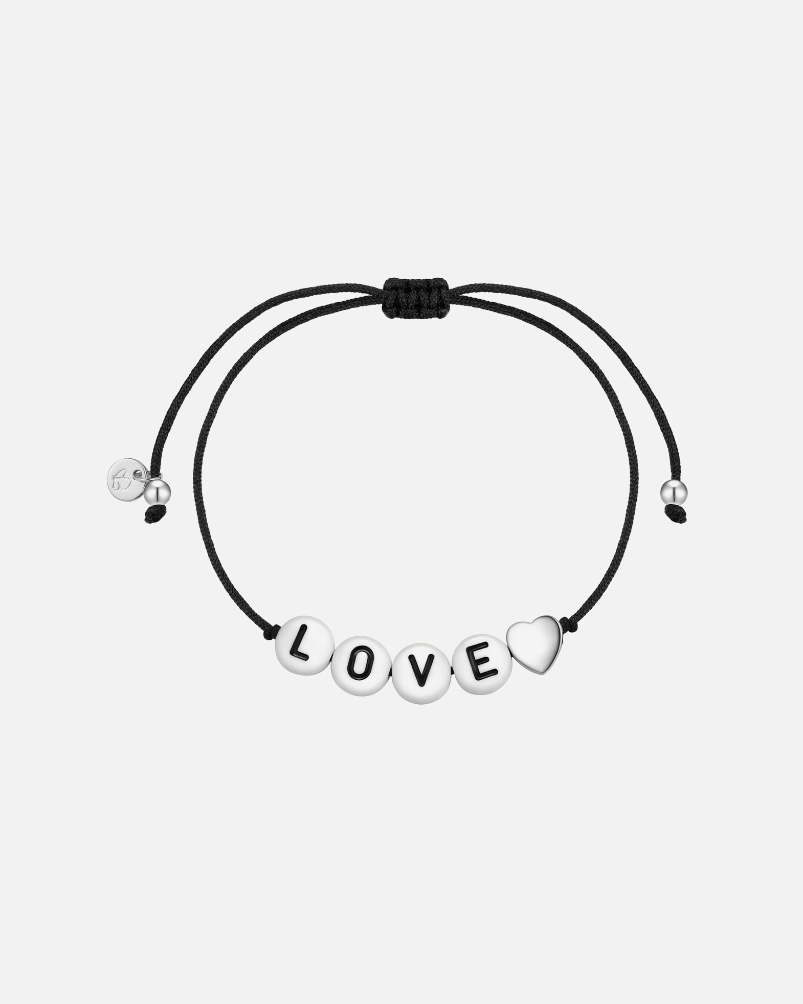 Bracelet for FemmeBracelet cœur/LOVE en argent sterling en argent15,0 - 22,0 cm, flexibel einstellbar