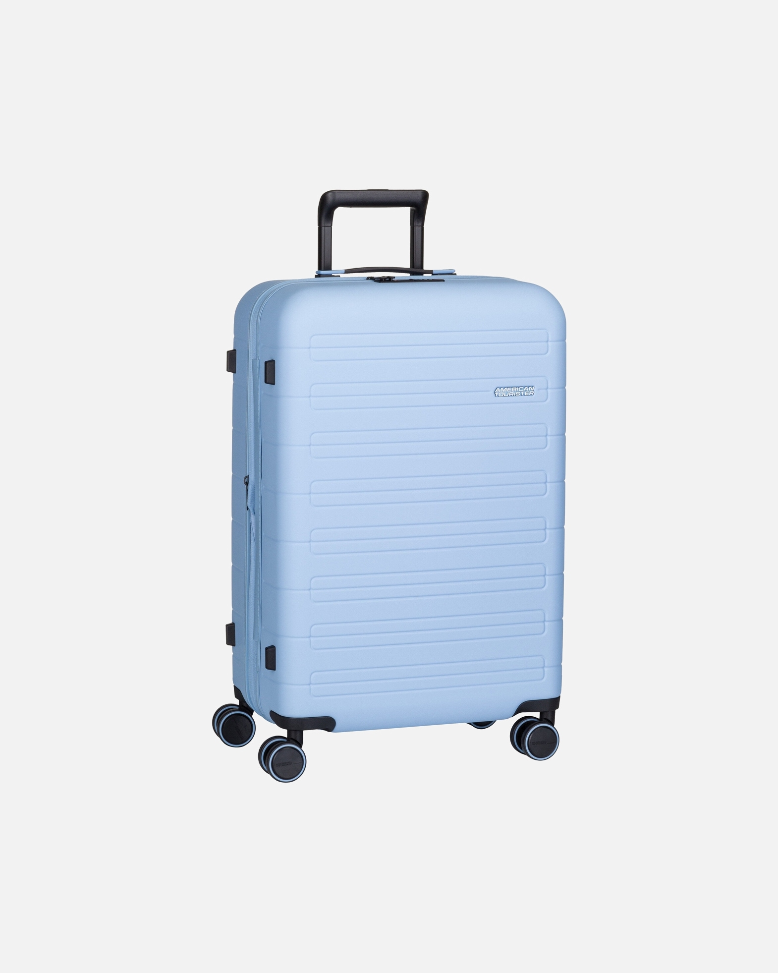 Trolley für Unisex American Tourister Novastream 4 Rollen Trolley 67 cm mit Dehnfalte pastel blue