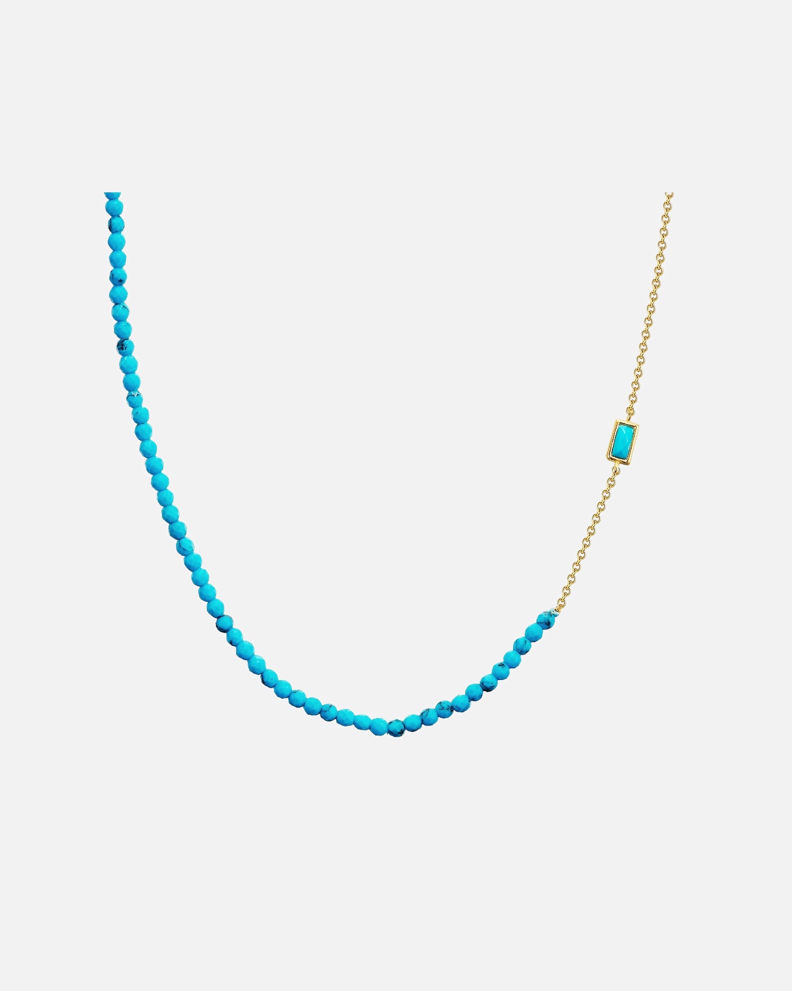 Collier for FemmeCollier en argent Argent sterling Turquoise reconstituée en Or jaune40,0 cm Basiskette + 5,0 cm Verlängerung