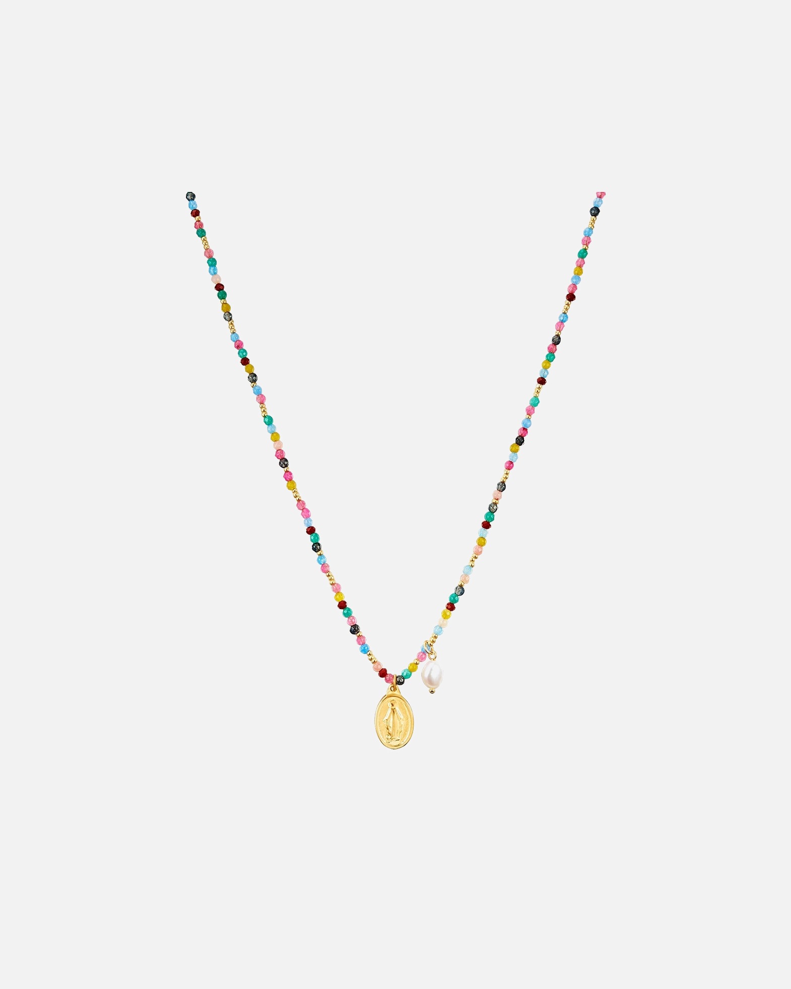 Collier for FemmeCollier tendance Métal Pierre naturelle en Or jaune50,0 cm Basiskette + 5,0 cm Verlängerung