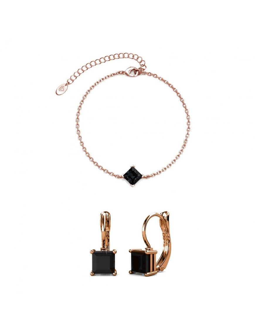 Armband Calle, Cristal d'Autriche - Schwarz - 170 + 50 mm