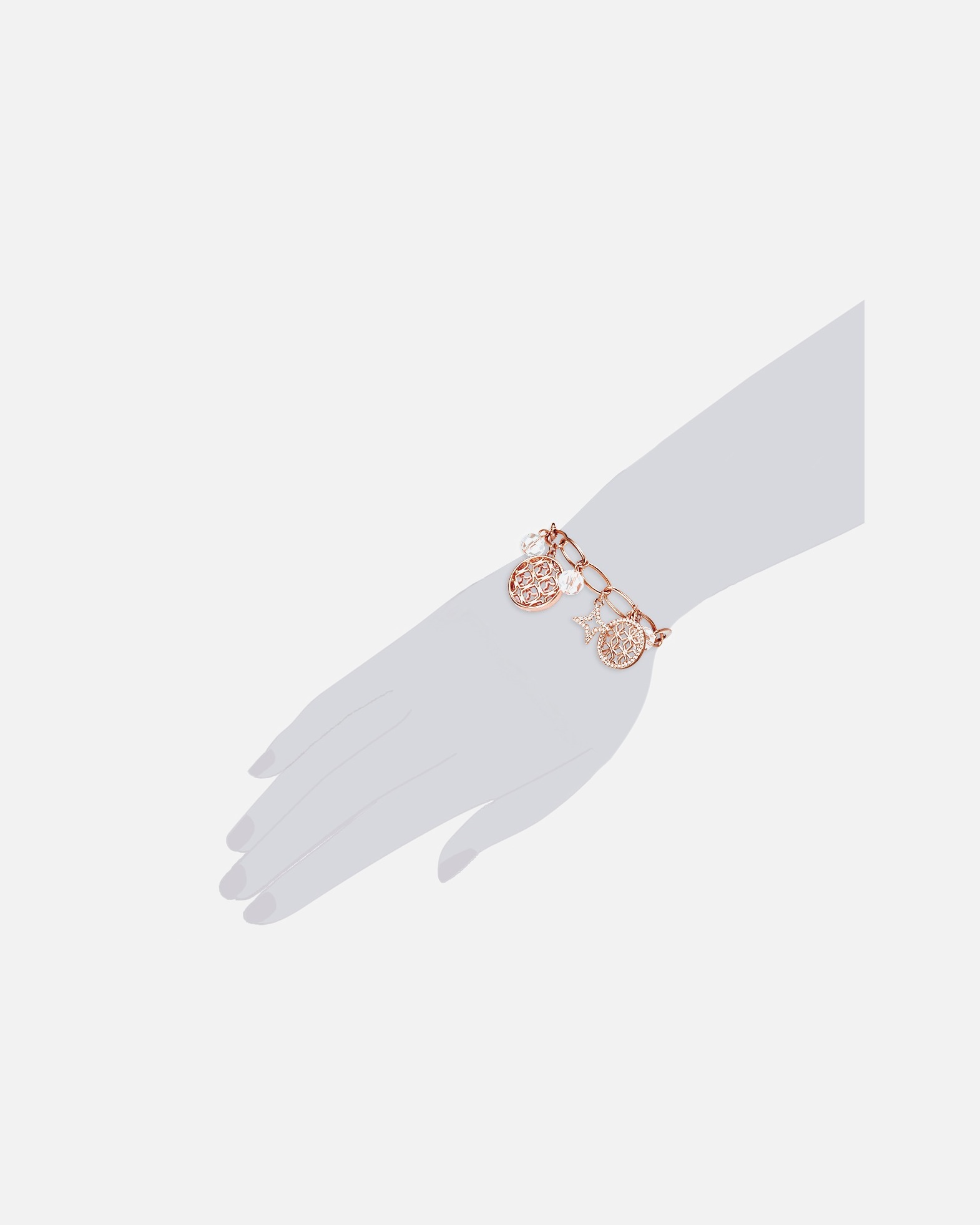 Bracelet for FemmeLulu & JaneBracelet de cristaux Swarovski® Étoilé Métal Verre en Or rose17,5 cm Basislänge + 4,0 cm Verlängerung