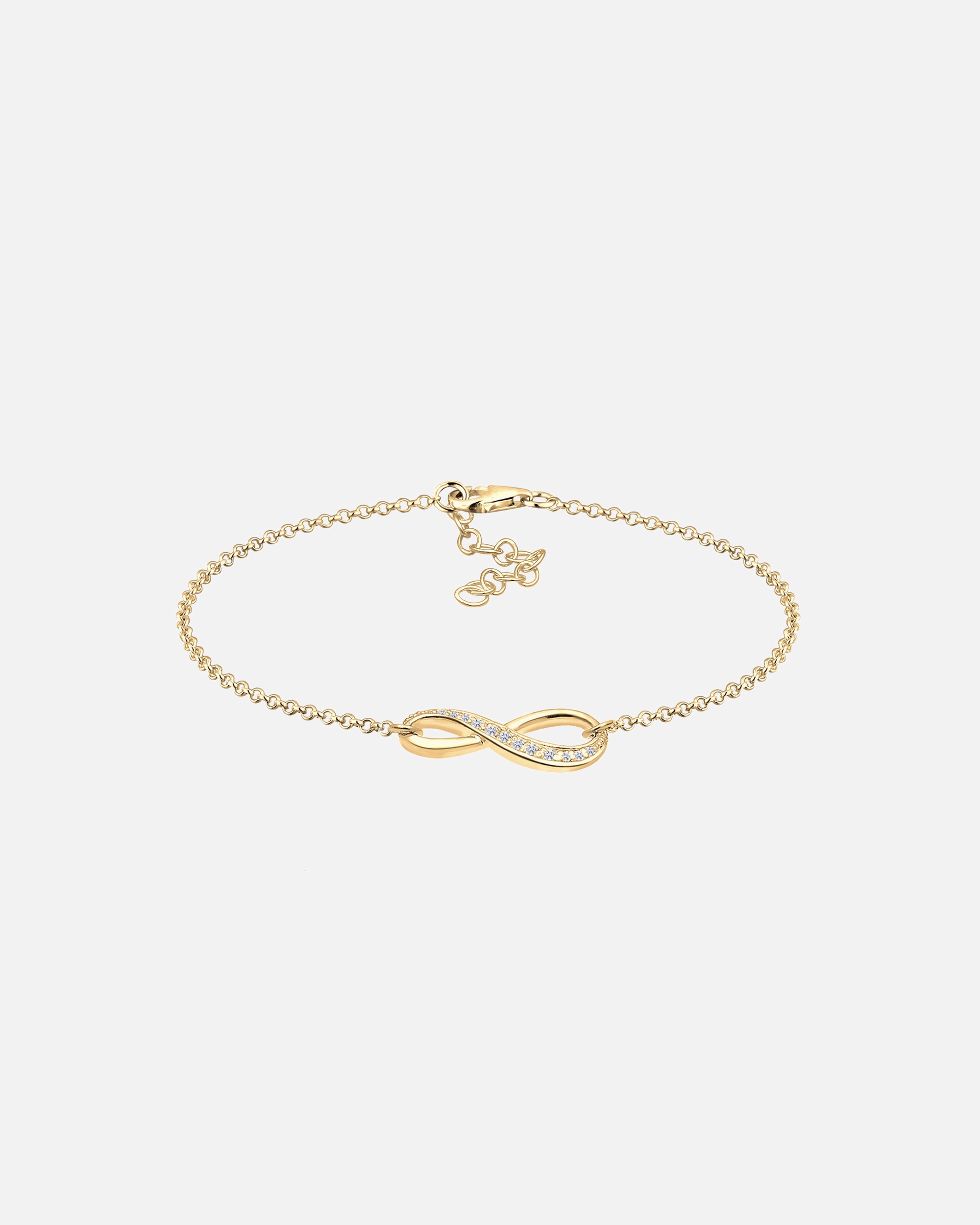 Bracelet for FemmeElliFemmes Symbole d'infini avec Cristaux de Zirconium en Argent Sterling 92519