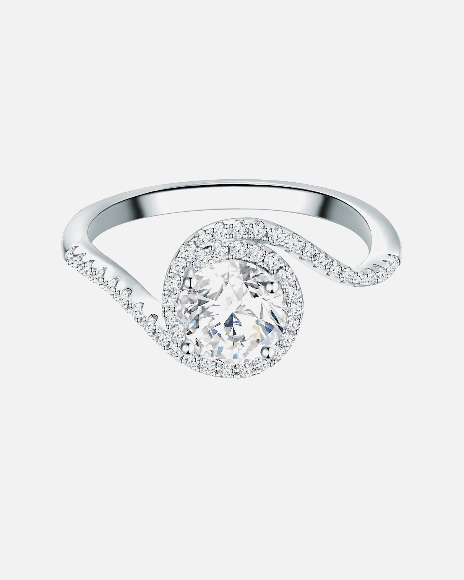 Bague for FemmeTrilaniBague en argent Argent sterling Oxyde de zirconium (CZ) en Argent56