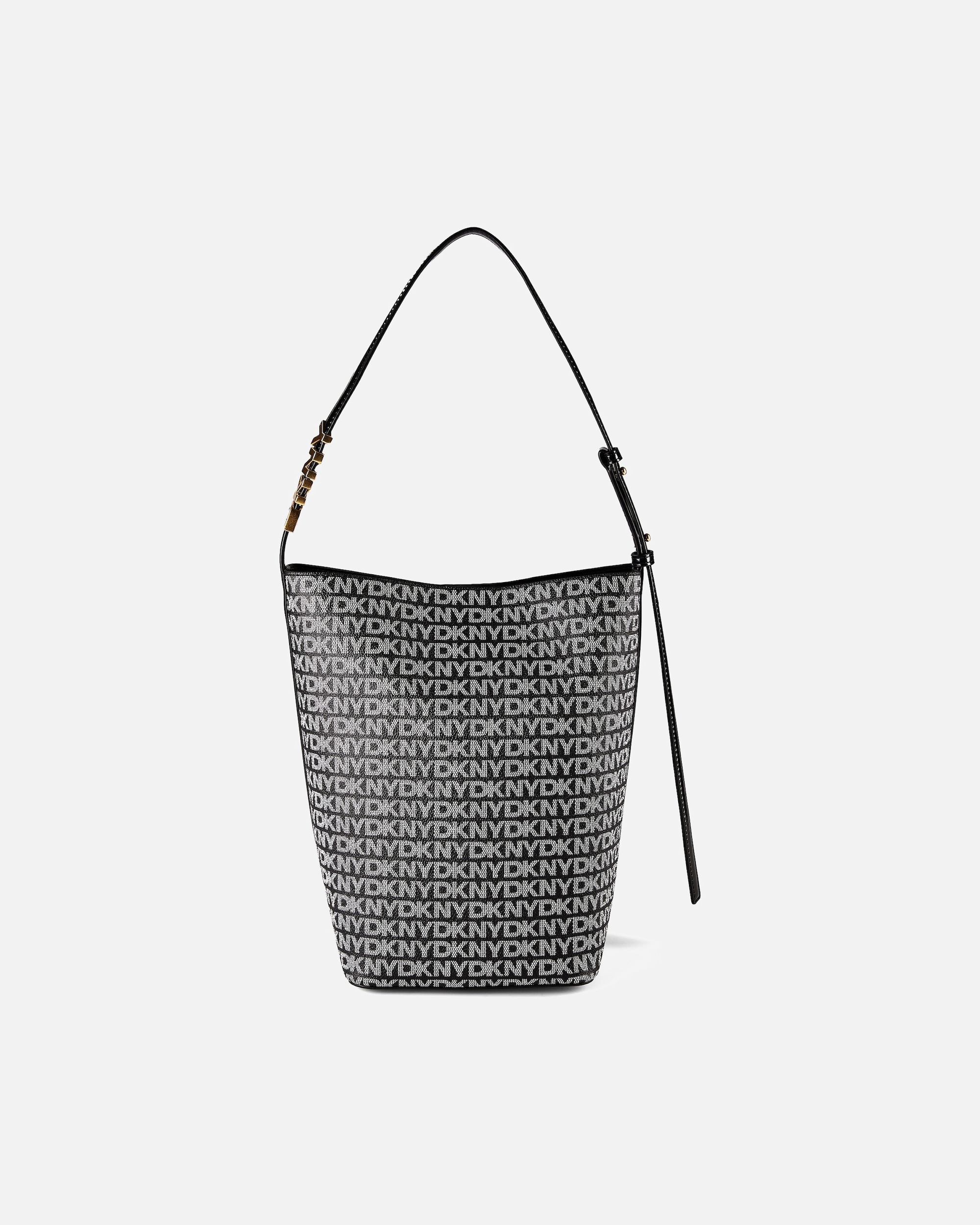 Umhängetasche für Weiblich DKNY Avril Beuteltasche black logo- black