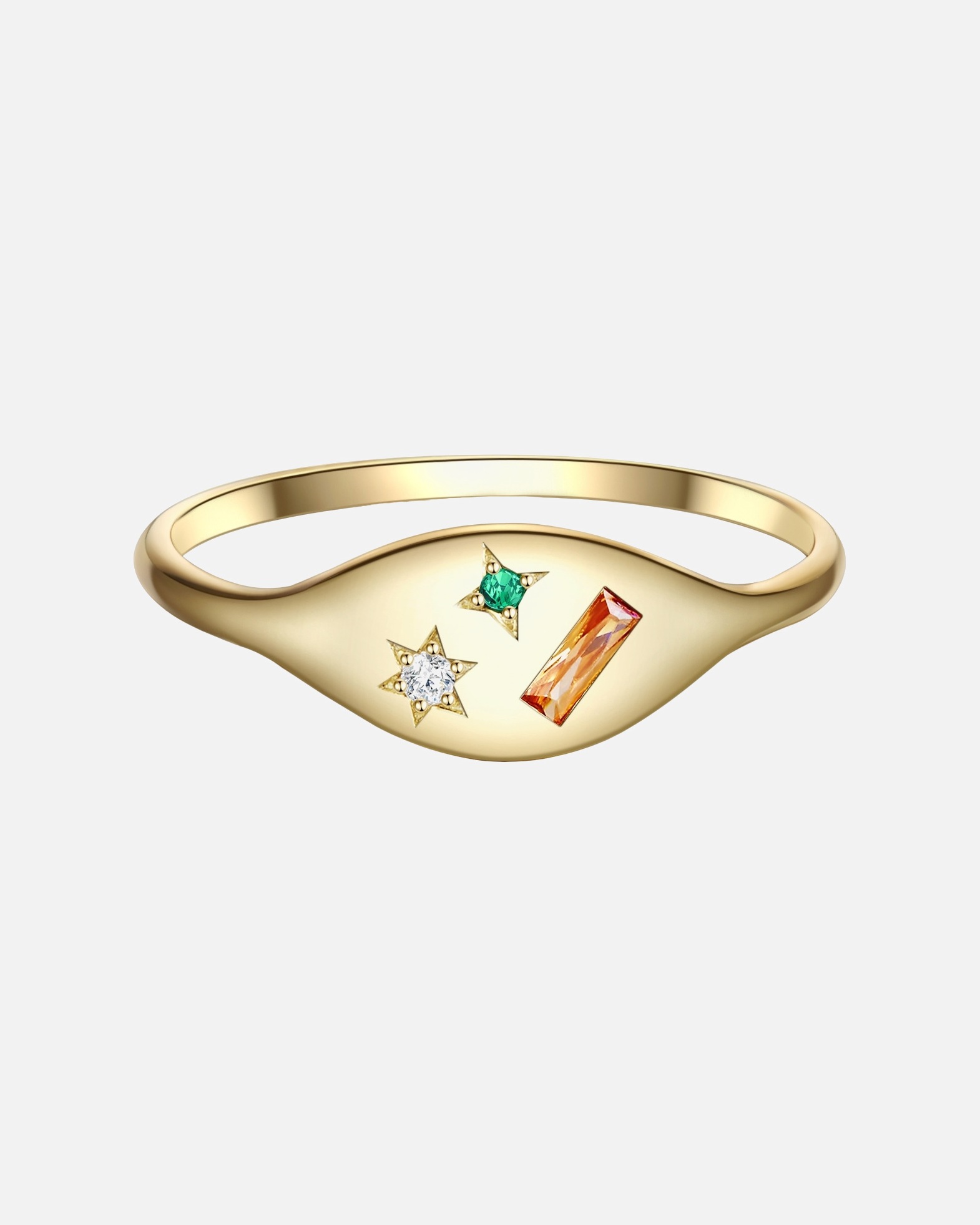 Bague for FemmeBague en argent Argent sterling Oxyde de zirconium (CZ) en Or jaune48