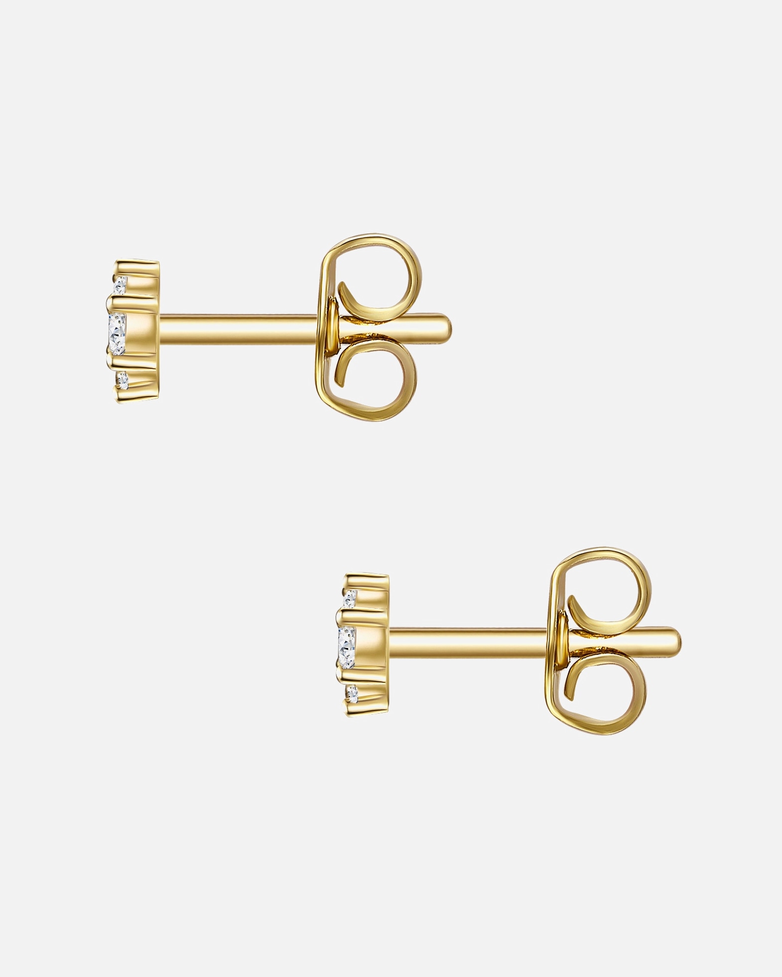 Boucle d'oreilles for FemmeGlanzstücke MünchenPuces d'oreilles en argent Argent sterling Oxyde de zirconium (CZ) en Or jaune4,8 mm