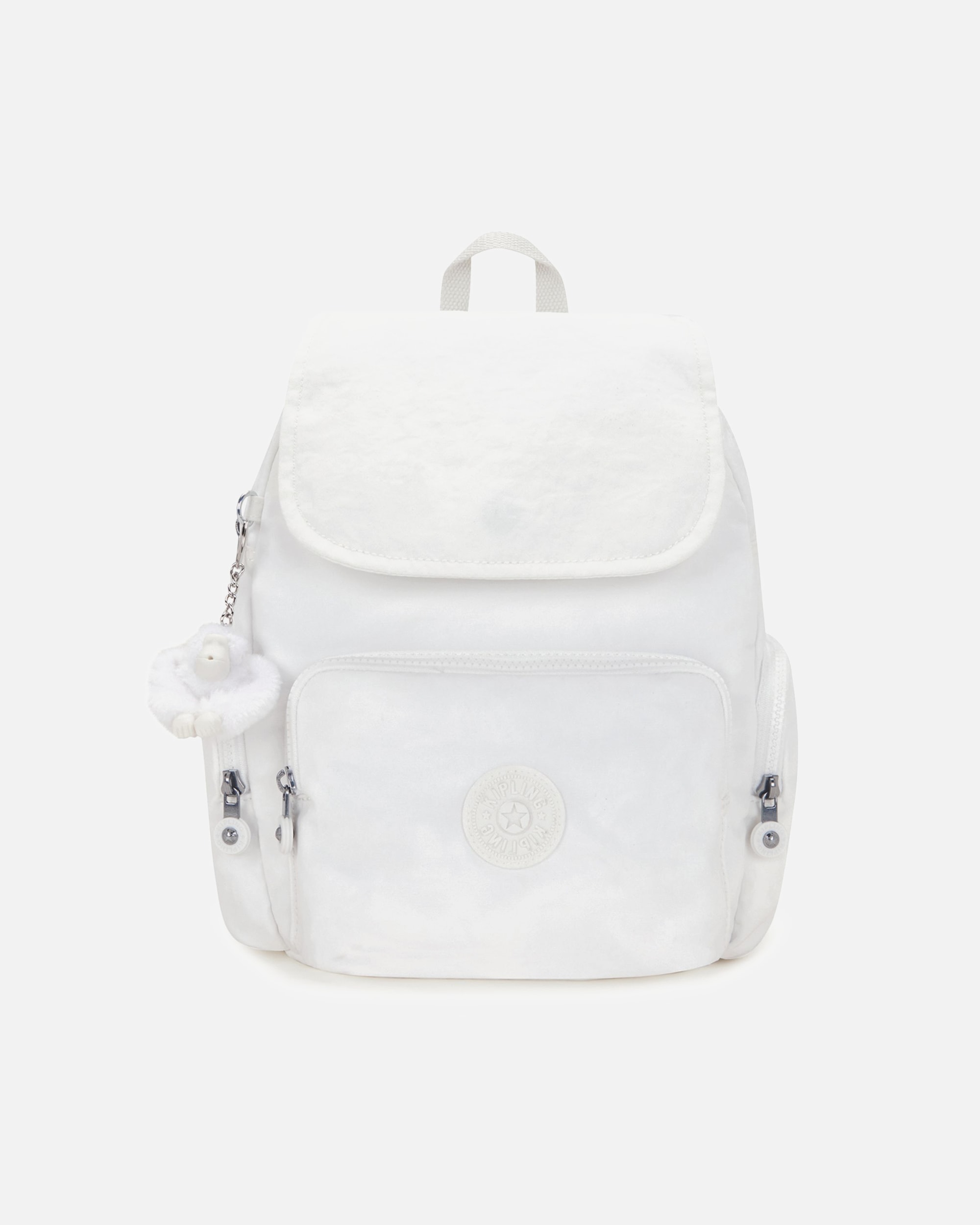 Rucksack für Weiblich Kipling Basic City Zip City Rucksack S 33.5 cm pure alabaster