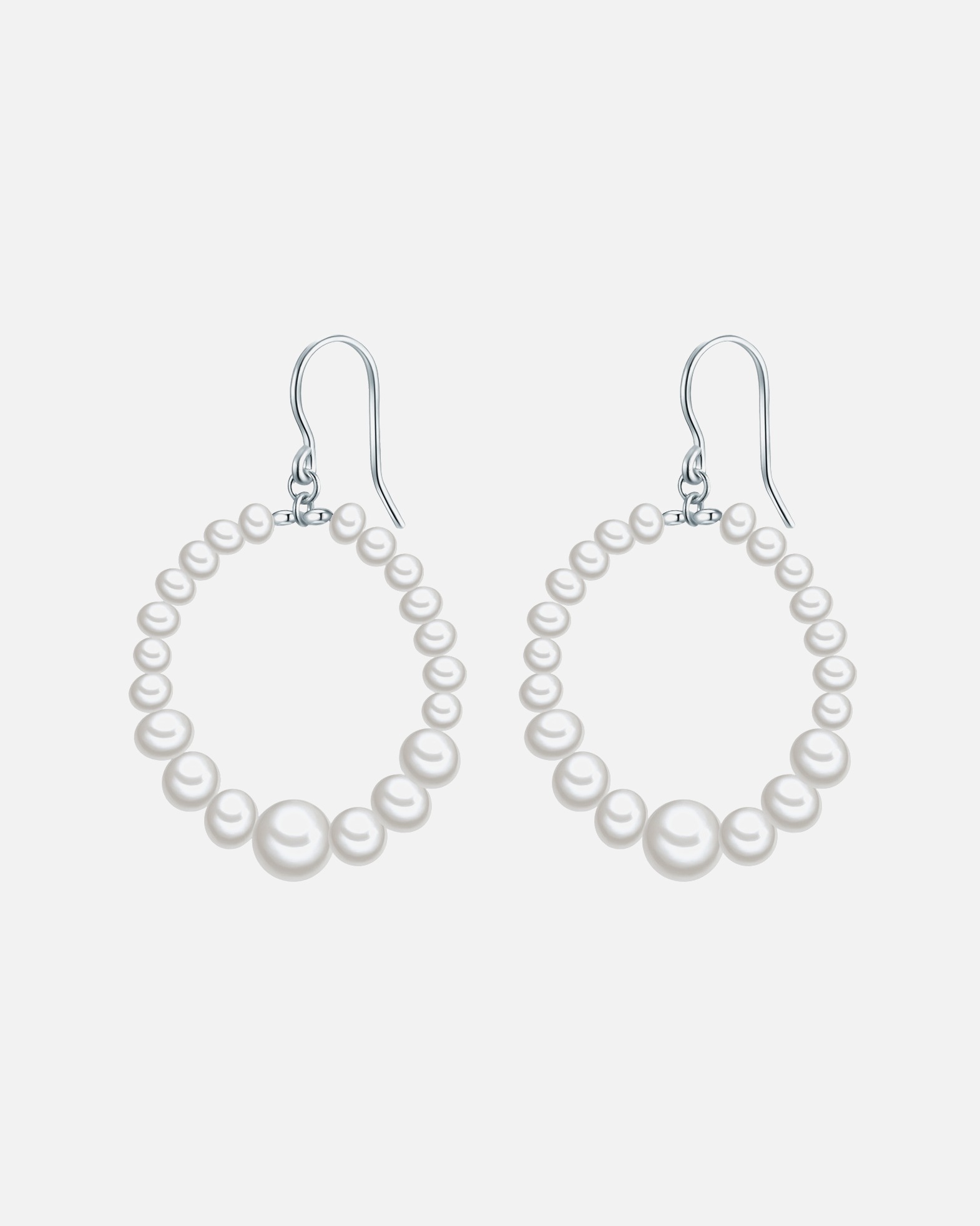 Boucle d'oreilles for FemmeBoucles d'oreille en perle Perle de culture d'eau douce Perle de culture d'eau douce en Blanc42,7 mm