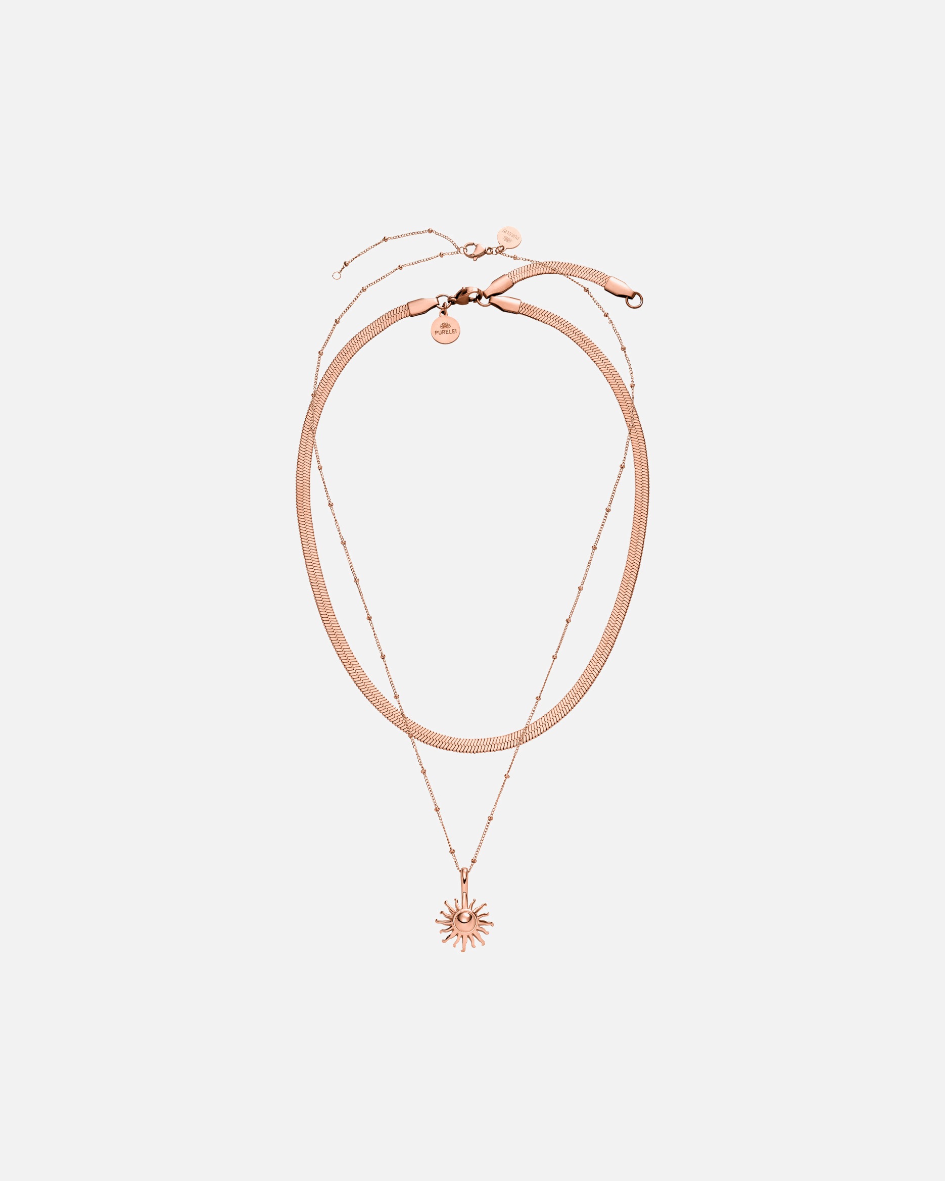Schmuckset für Unisex Purelei Molokai Halsketten-Set 100% Edelstahl Rosegold